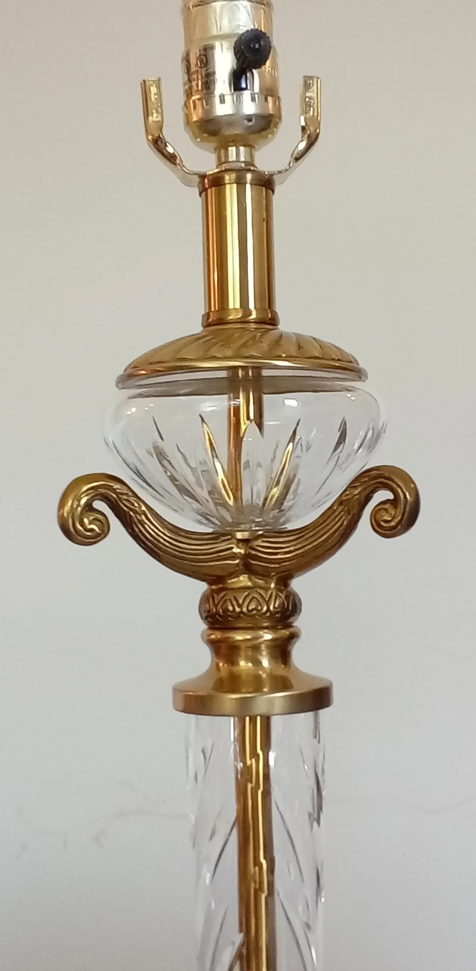 1980s Hollywood Regency Crystal Lamp - 5