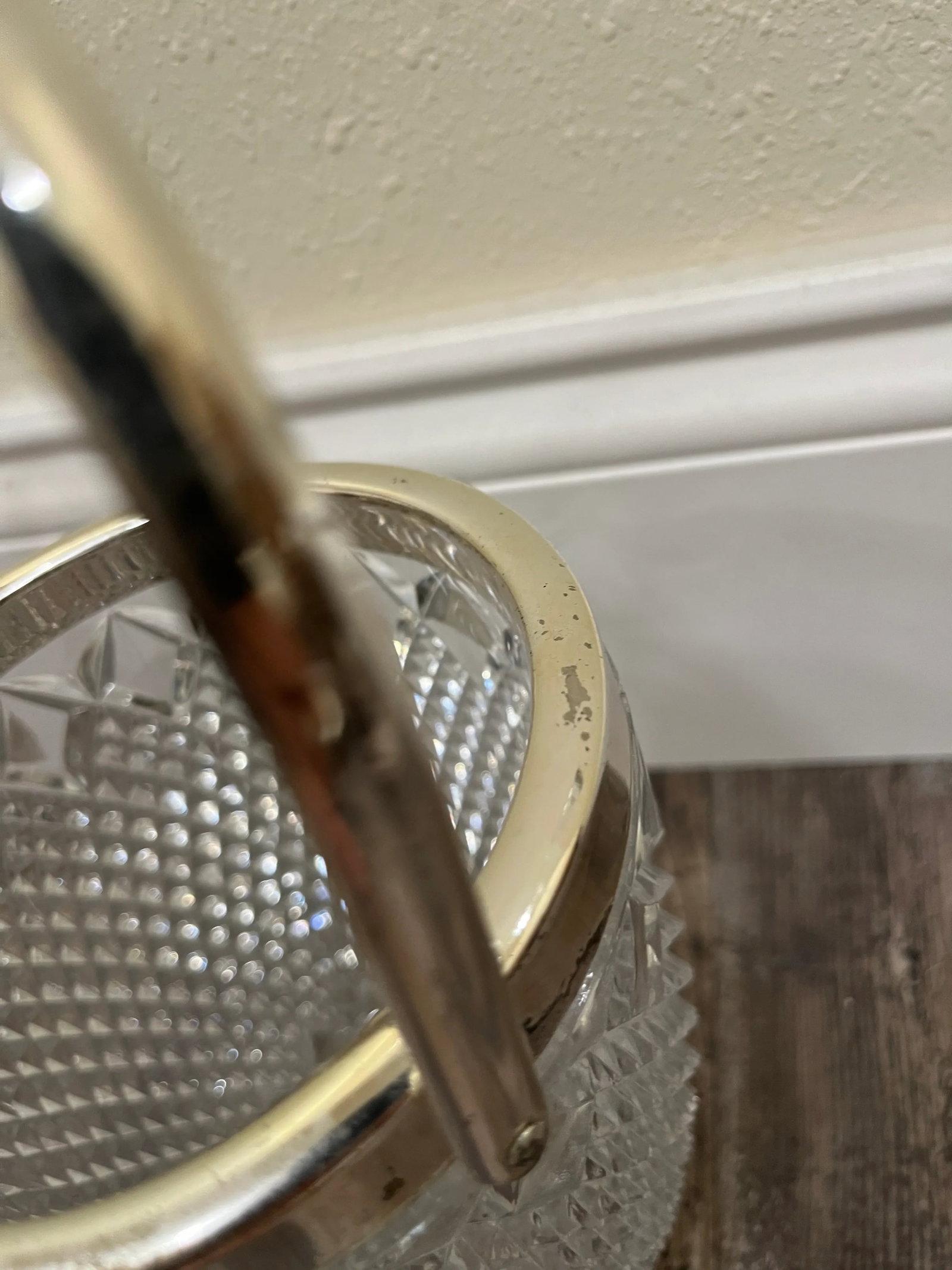 1980s Fb Rogers Silver-Tone Metal and Lead Crystal Ice Bucket - 11