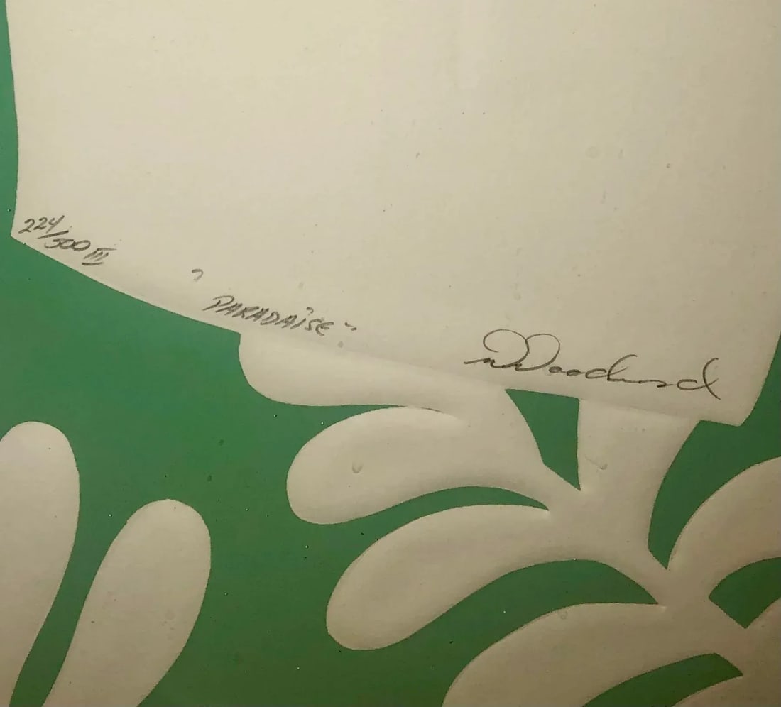 Warren Woodward Signed Serigraph "Paradaise"- Framed Set of Four - 2