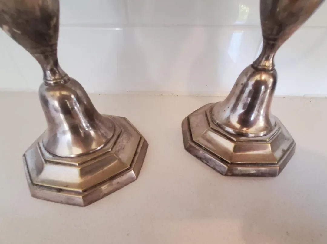 Mid 20th Century Silverplated Candelabras Pair - 5