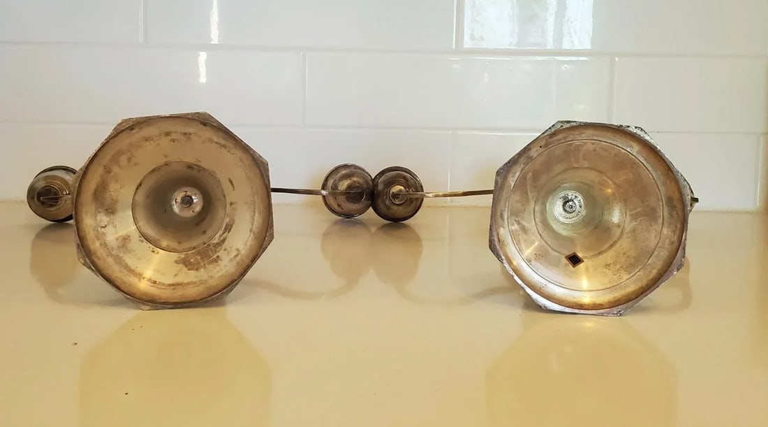 Mid 20th Century Silverplated Candelabras Pair - 6