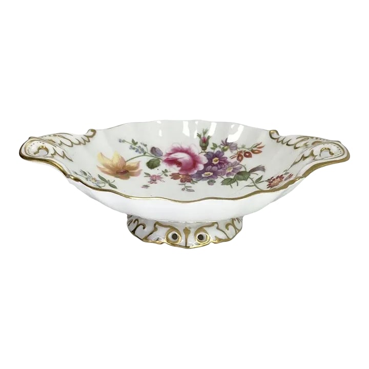 1960s Royal Crown Derby "Posies" Porcelain Small Oven Duchess Sweet Trinket Bowl: Charming Royal Crown Derby porcelain bone china small oven duchess sweet trinket bowl in the Posies pattern. This exquisite piece, measuring 5 3/8 inches in diameter, is expertly crafted in England.