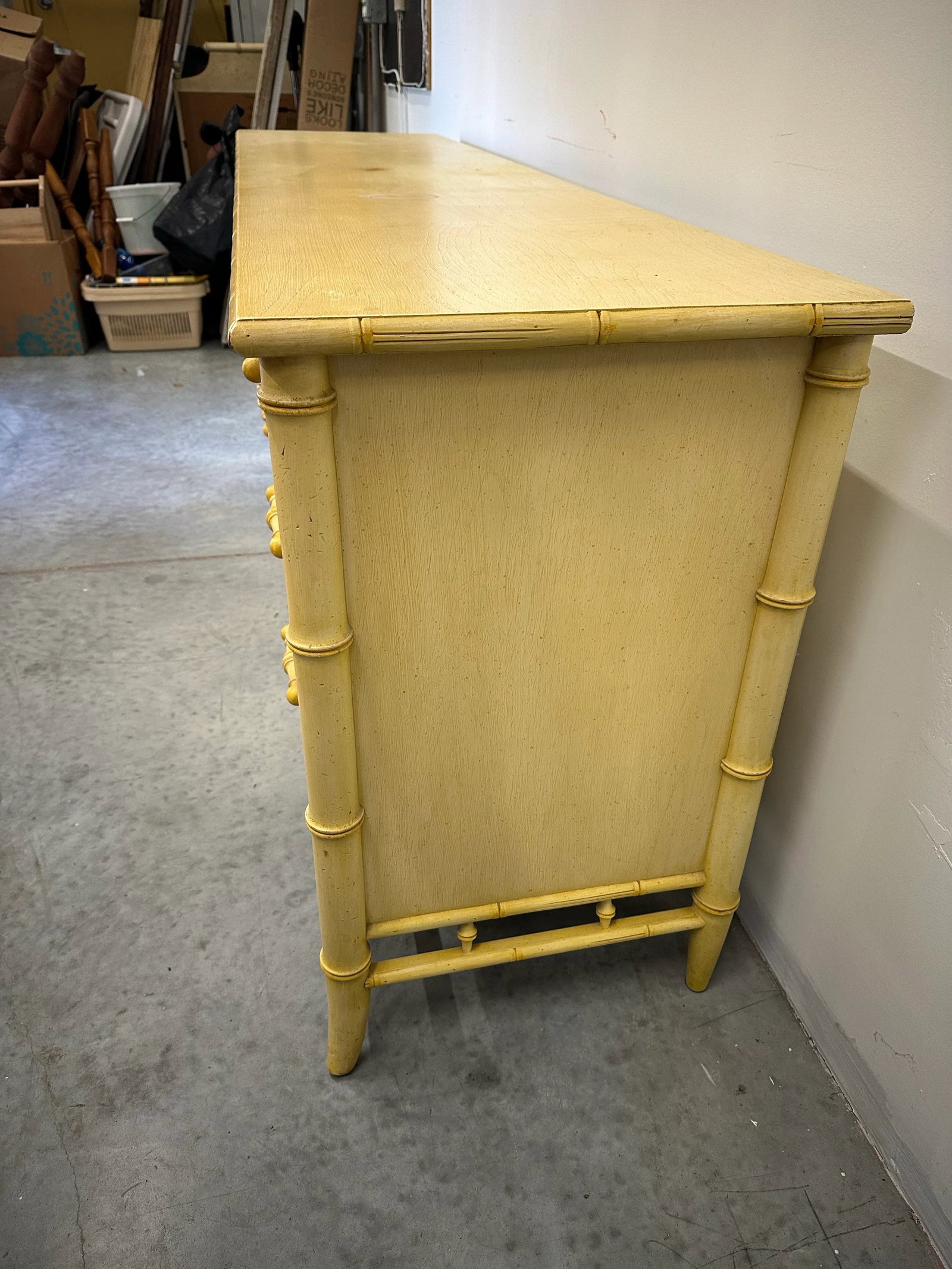 1950s Century Faux Bamboo 9 Drawer Dresser - 4