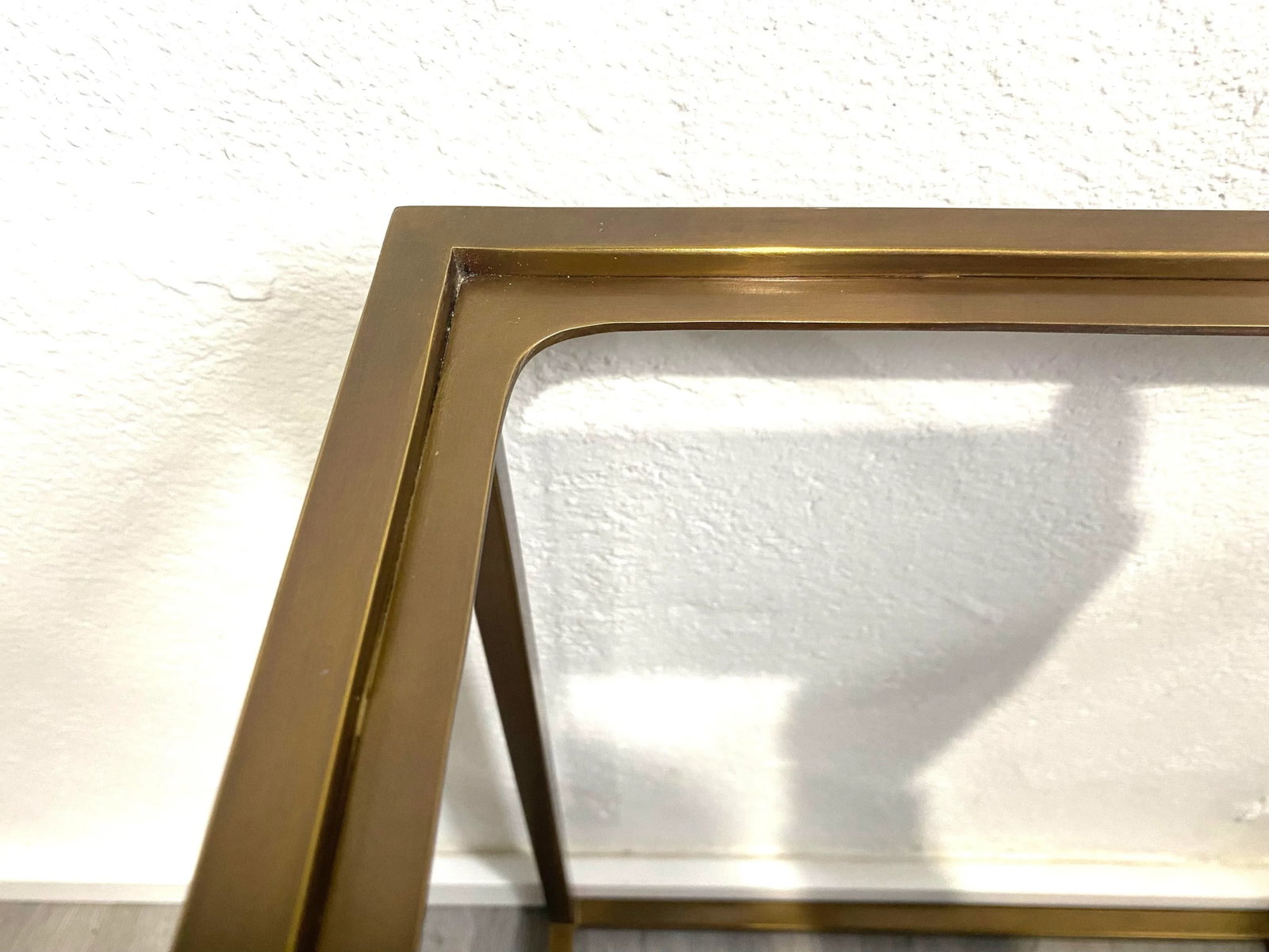 Contemporary Embossed Leather Top Tray Table on Open Frame by Theodore Alexander - 9
