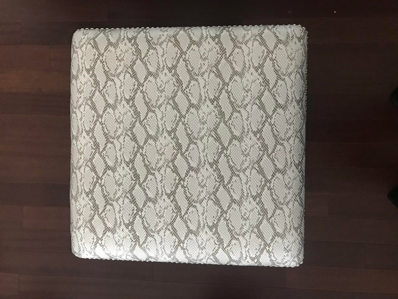 Bernhardt Interiors Modern Faux Snake Skin Ottoman - 2