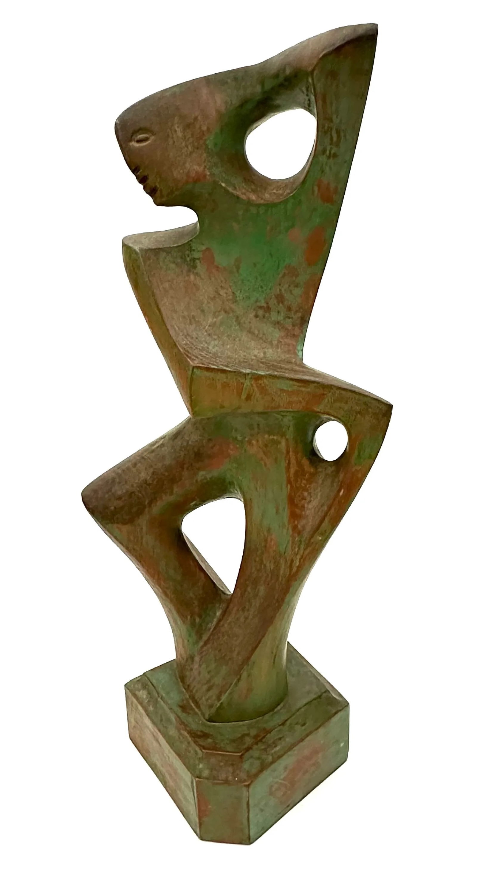Mid-Century Modern 1950s Figural Sculpture Signed - 3