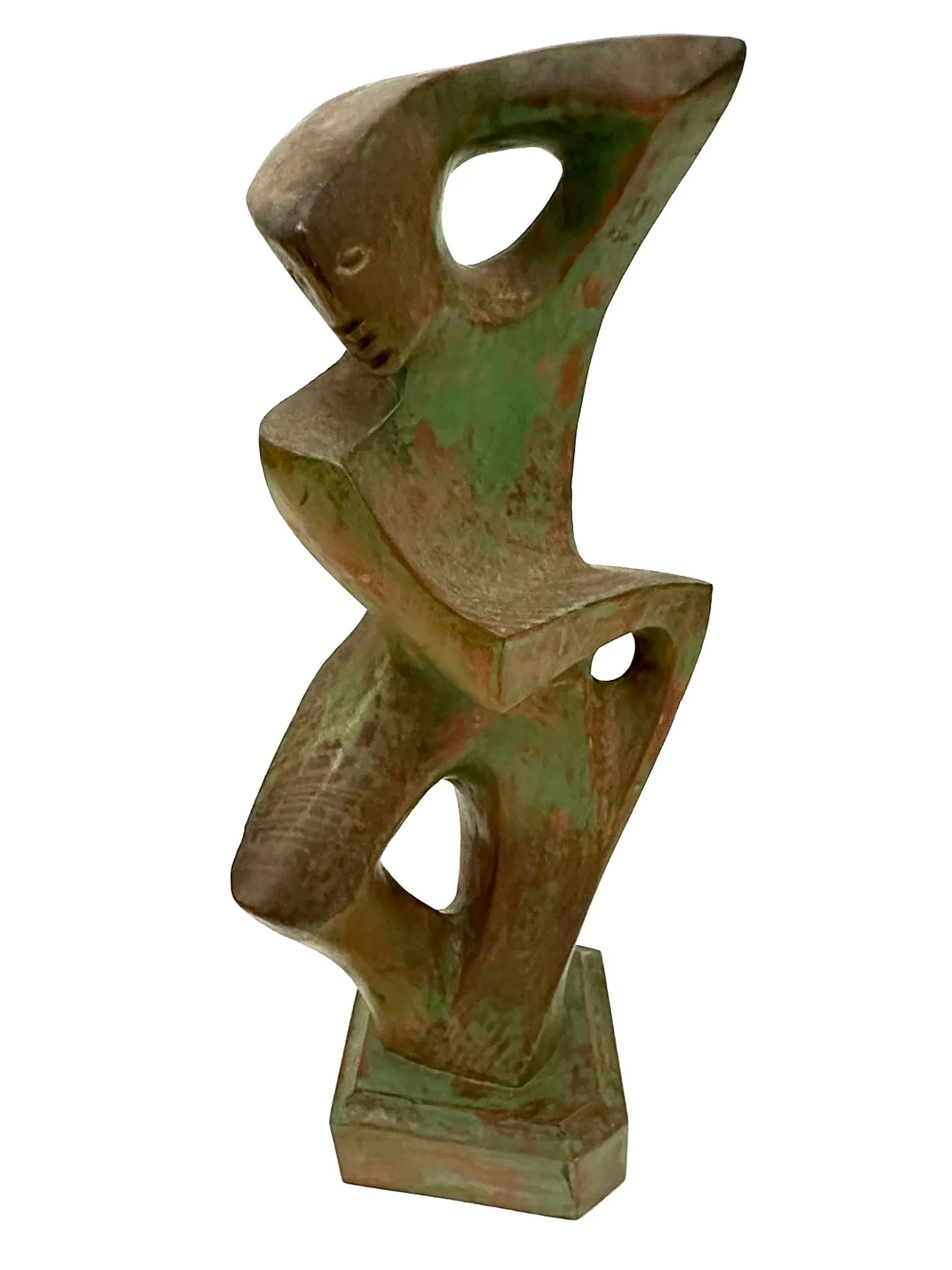 Mid-Century Modern 1950s Figural Sculpture Signed - 4