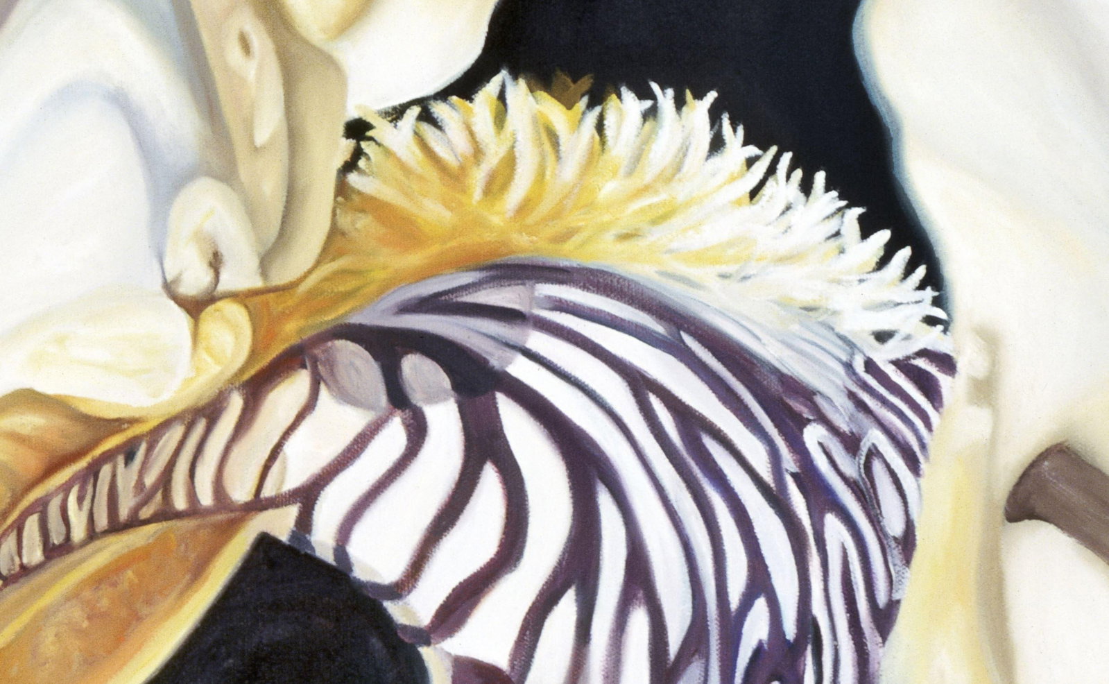 2000s "Zebra Iris" Large Gallery Wrapped Oil Painting by Judith Moore - 4