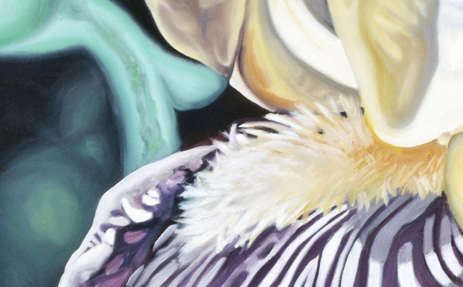 2000s "Zebra Iris" Large Gallery Wrapped Oil Painting by Judith Moore - 5