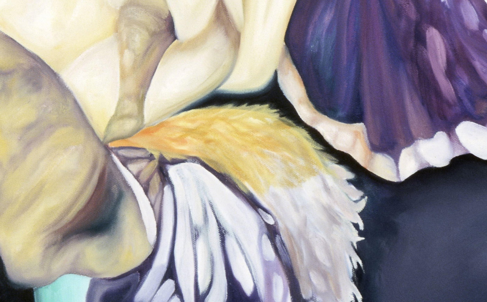 2000s "Zebra Iris" Large Gallery Wrapped Oil Painting by Judith Moore - 7