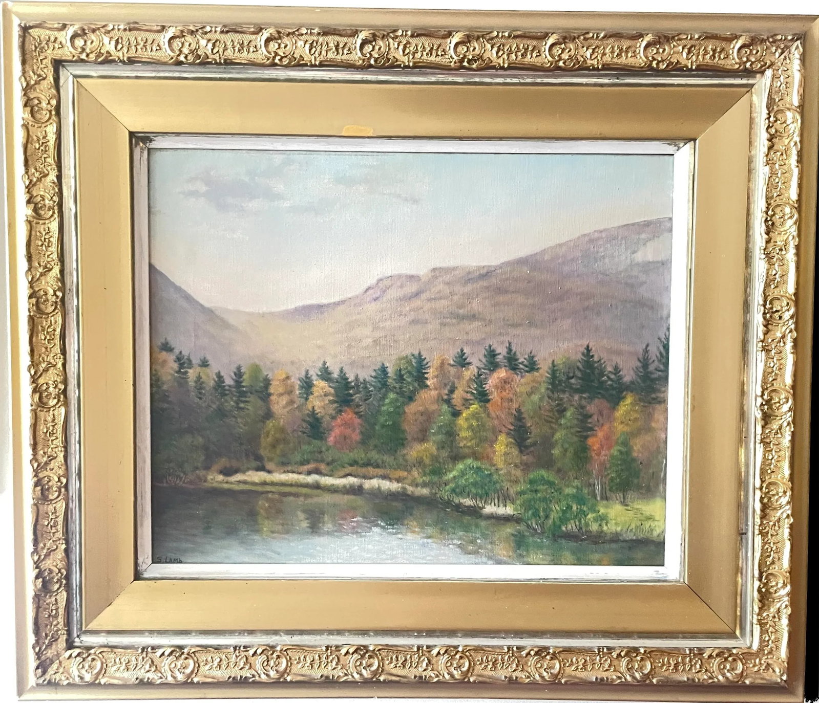 Early 20th Century Mountain Landscape Painting , Oil on Canvas, Attributed to Frederick Stymetz Lamb - 2