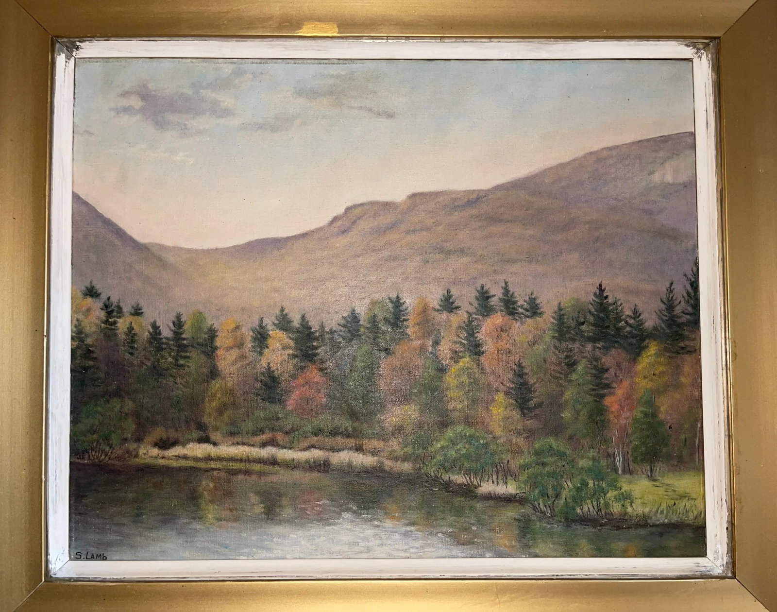 Early 20th Century Mountain Landscape Painting , Oil on Canvas, Attributed to Frederick Stymetz Lamb - 4