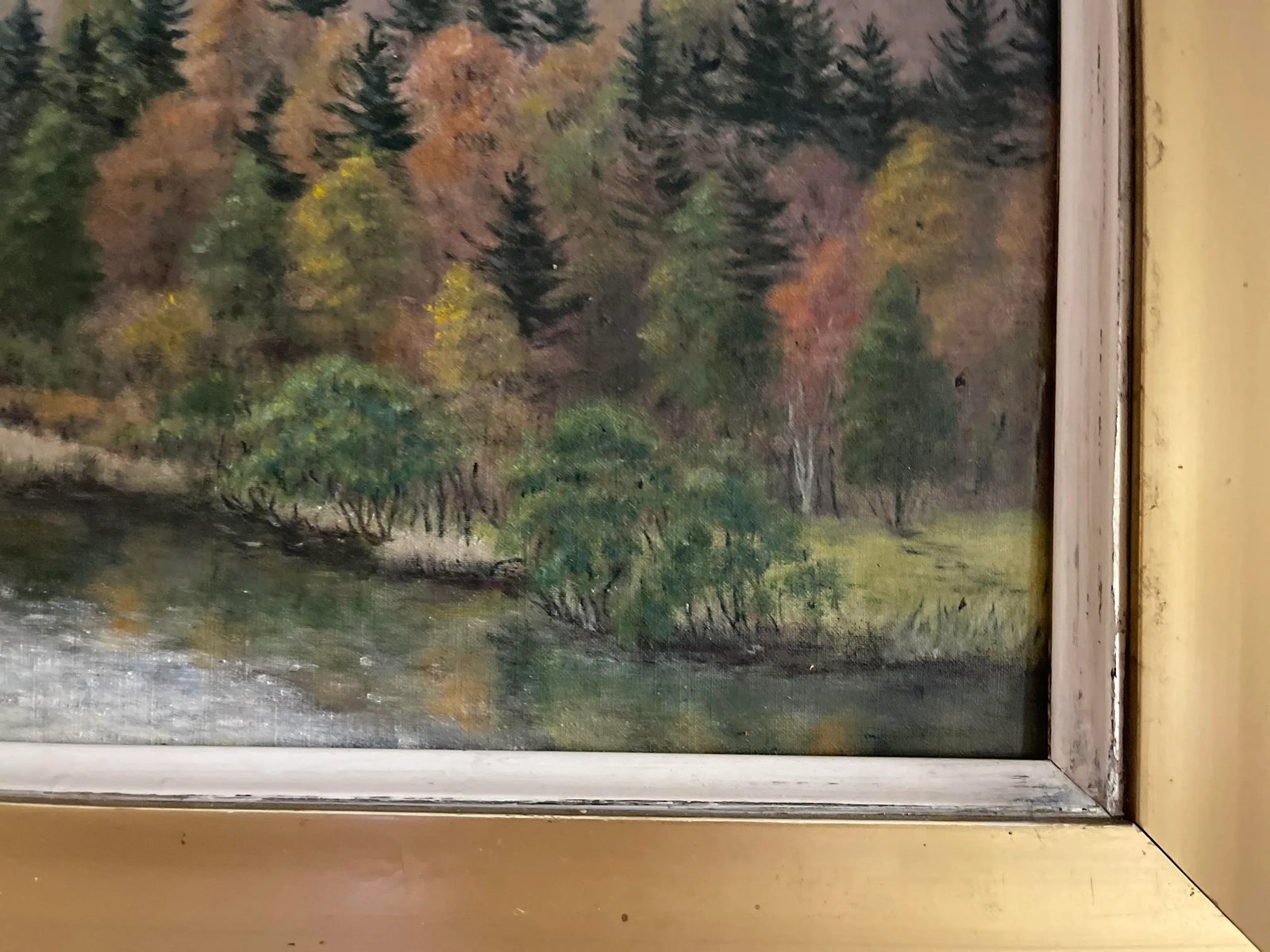 Early 20th Century Mountain Landscape Painting , Oil on Canvas, Attributed to Frederick Stymetz Lamb - 9