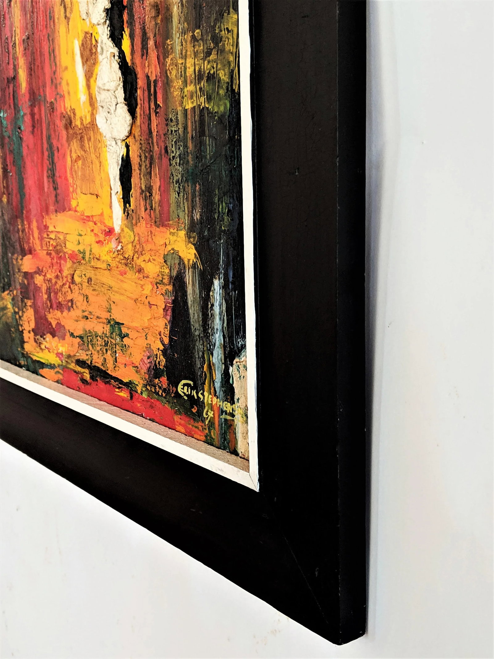1960s Vintage Erick Stephens Abstract Oil on Canvas Impasto Painting - 11
