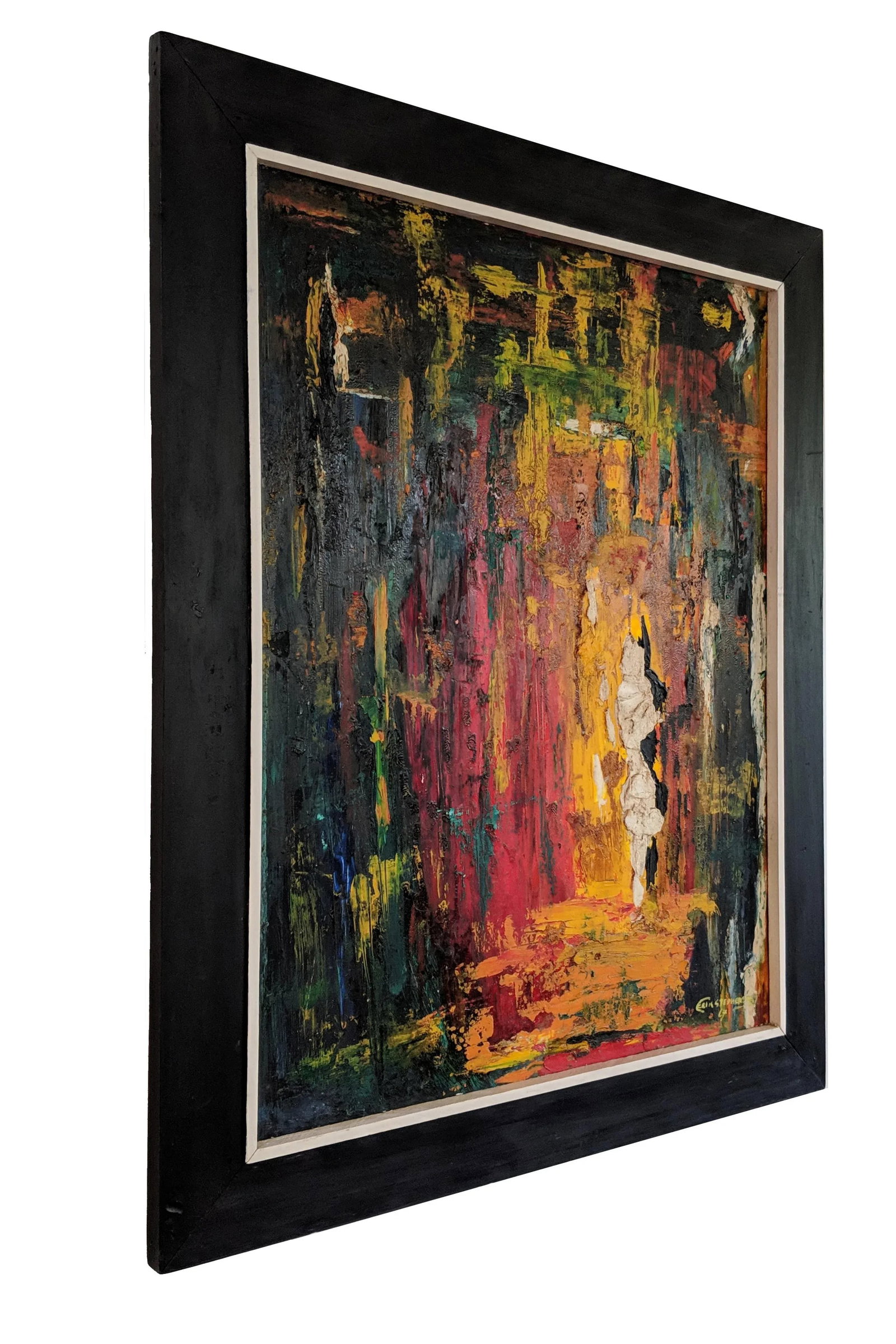 1960s Vintage Erick Stephens Abstract Oil on Canvas Impasto Painting - 2