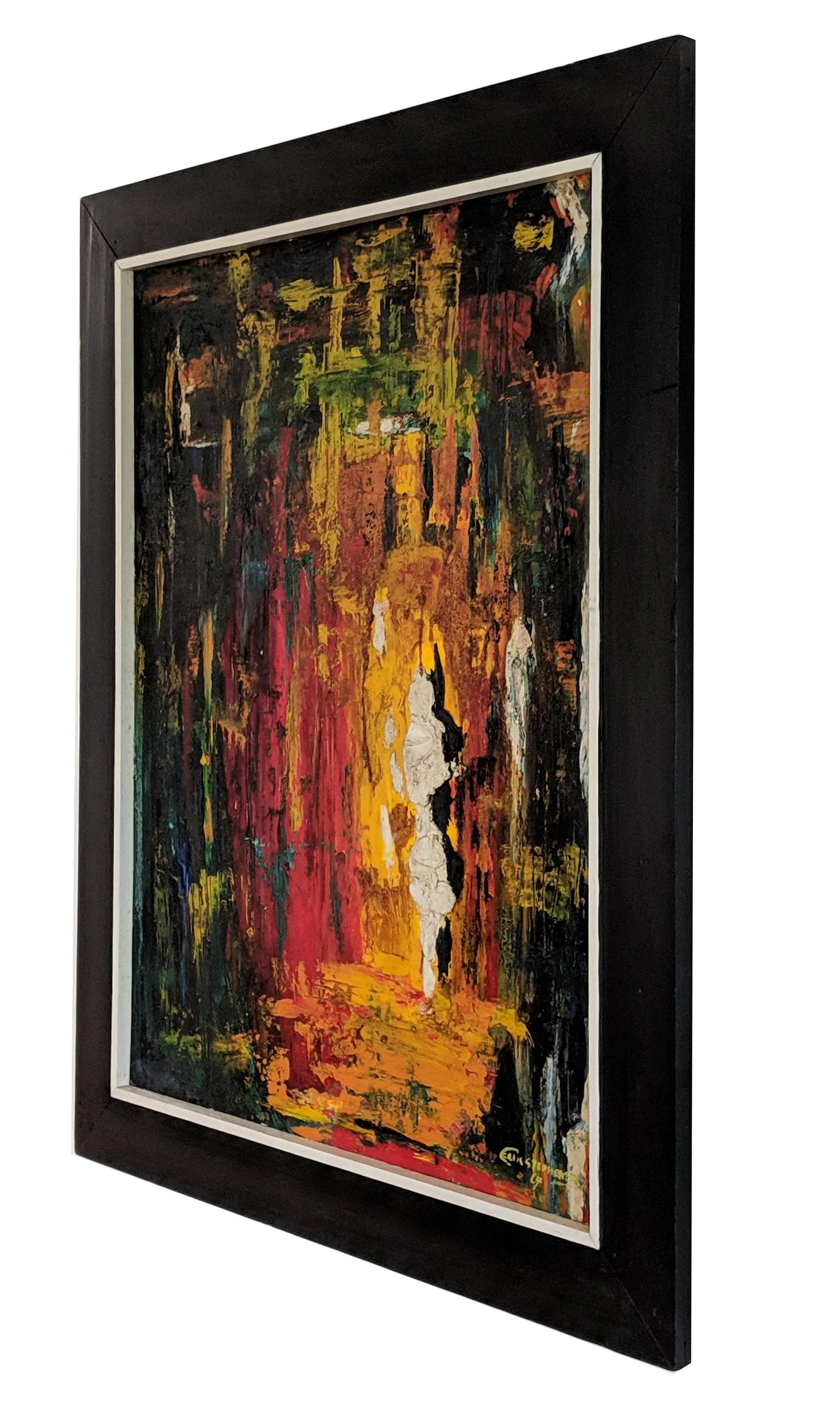 1960s Vintage Erick Stephens Abstract Oil on Canvas Impasto Painting - 3
