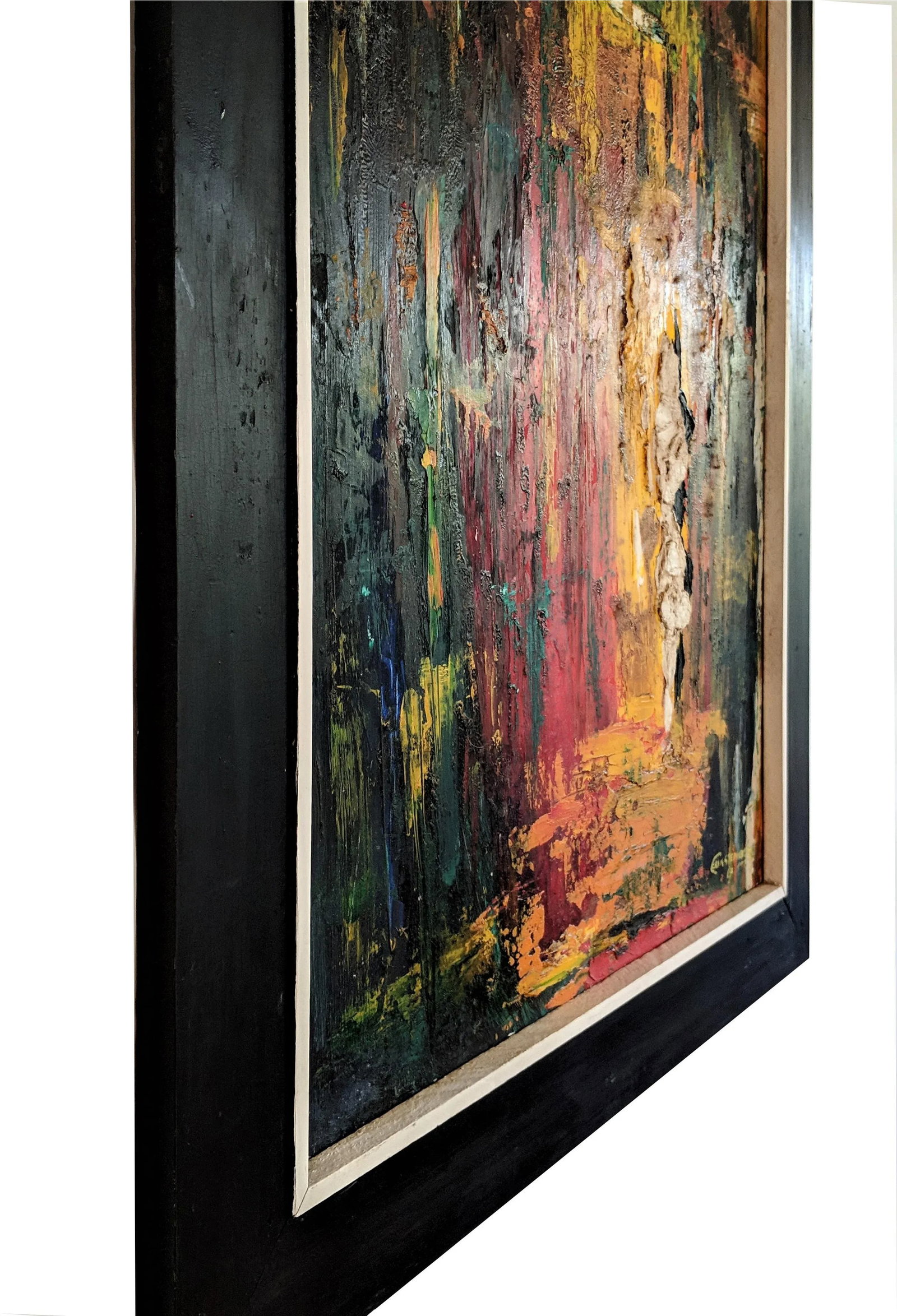1960s Vintage Erick Stephens Abstract Oil on Canvas Impasto Painting - 4