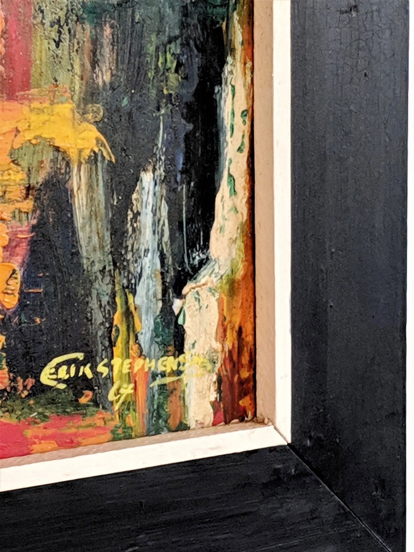 1960s Vintage Erick Stephens Abstract Oil on Canvas Impasto Painting - 7