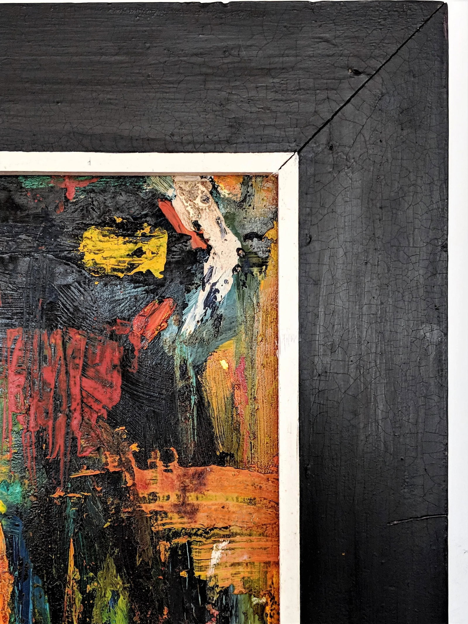 1960s Vintage Erick Stephens Abstract Oil on Canvas Impasto Painting - 8