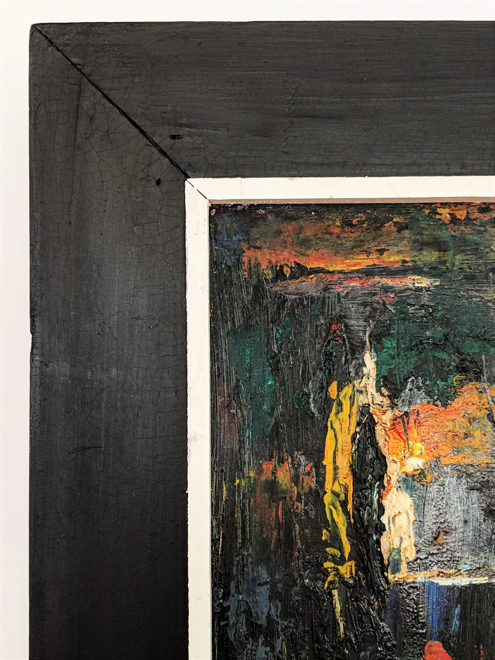 1960s Vintage Erick Stephens Abstract Oil on Canvas Impasto Painting - 9