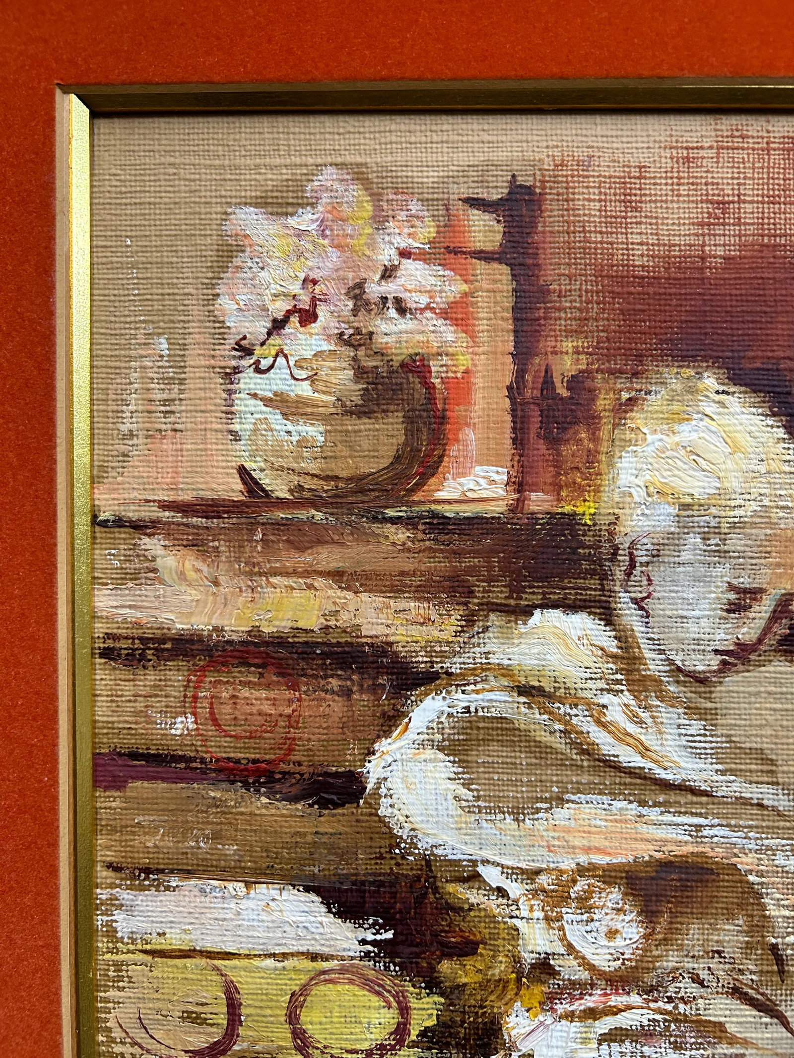 Abstract Midcentury Seated Nude Oil Painting - 3