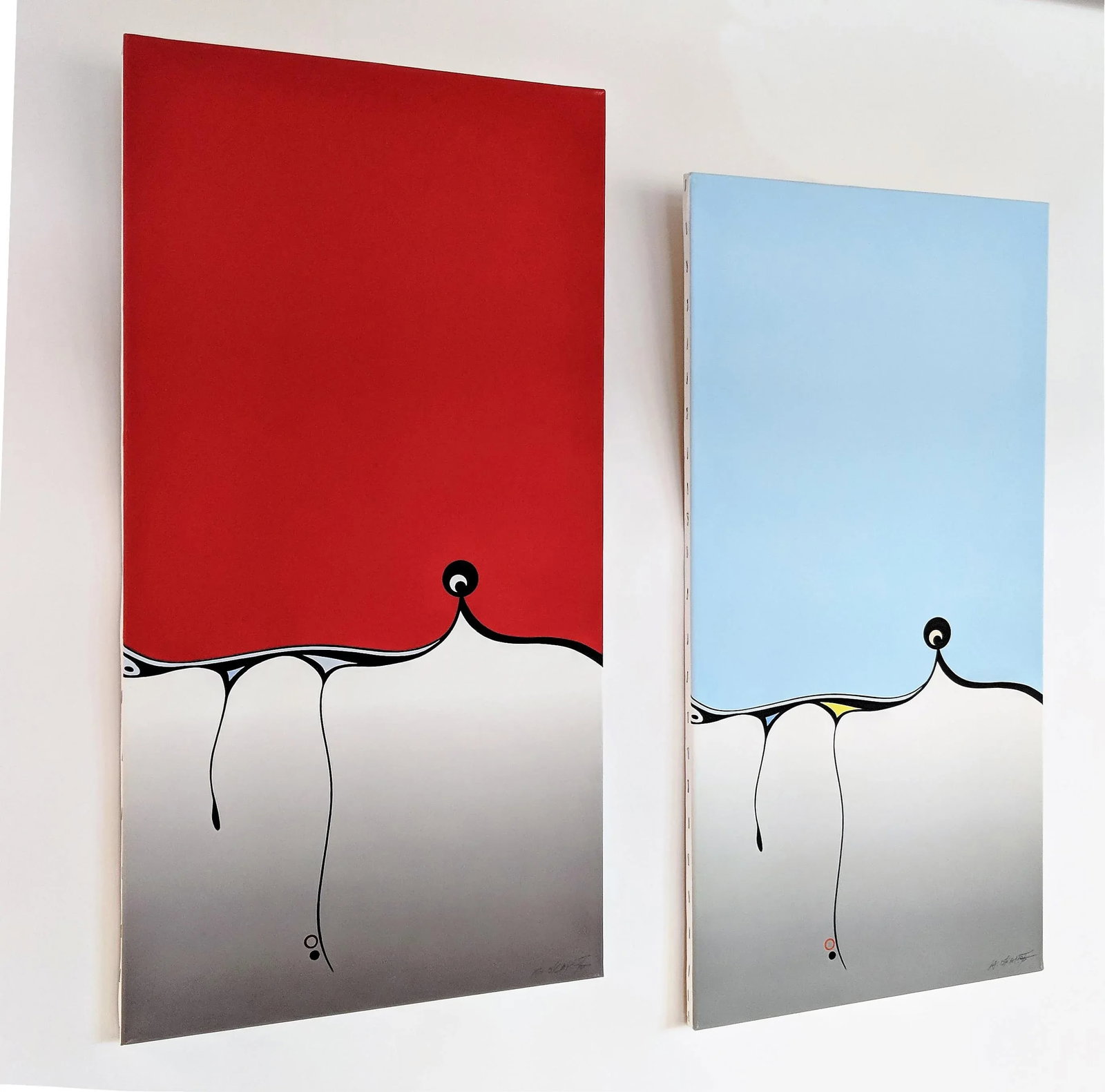 Atsuko Okamoto Abstract Serigraph A. P. Signed "Espana 4 Tranquility" - "Espana 4 Passion" - A Pair - 3