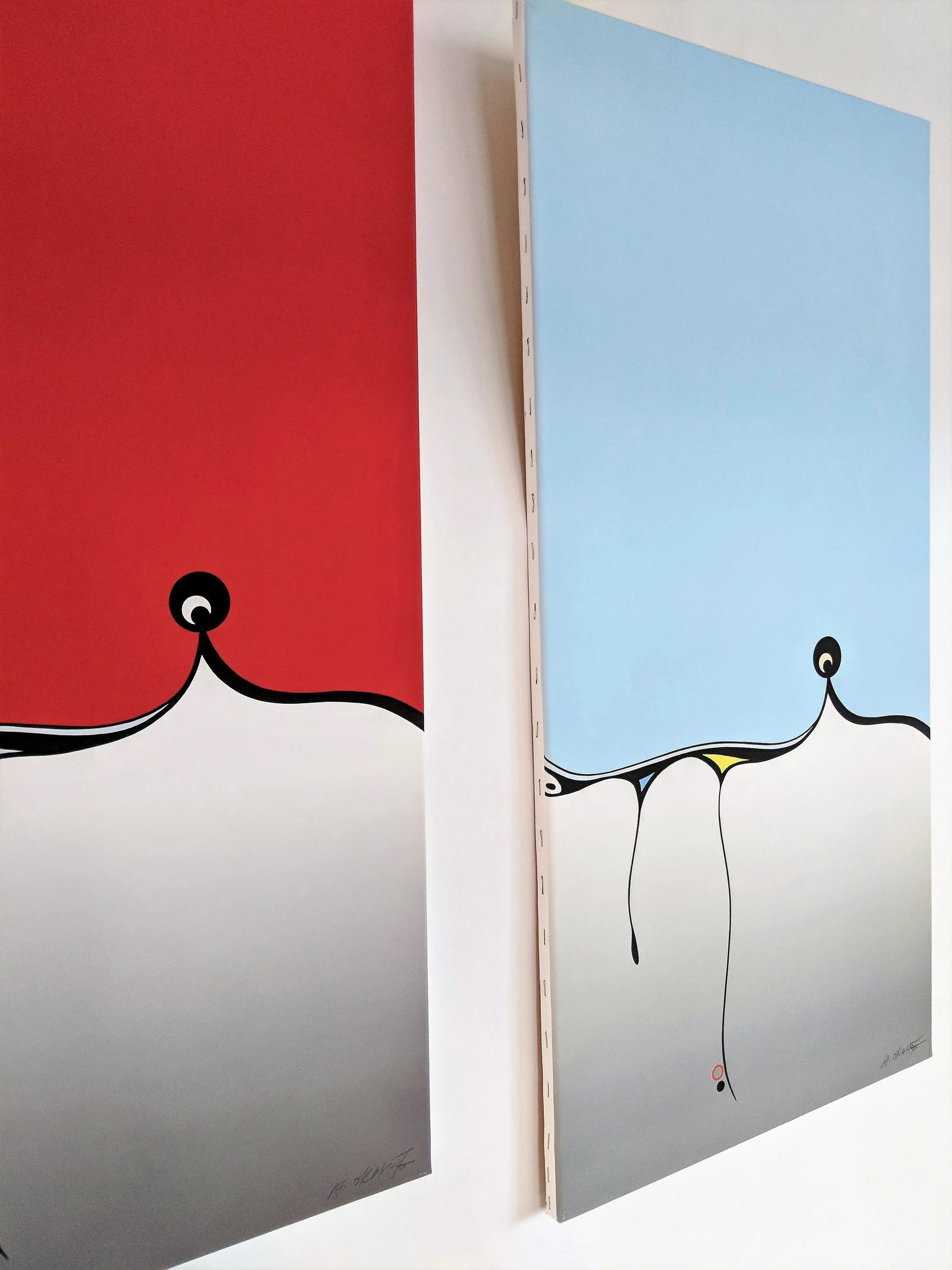 Atsuko Okamoto Abstract Serigraph A. P. Signed "Espana 4 Tranquility" - "Espana 4 Passion" - A Pair - 4