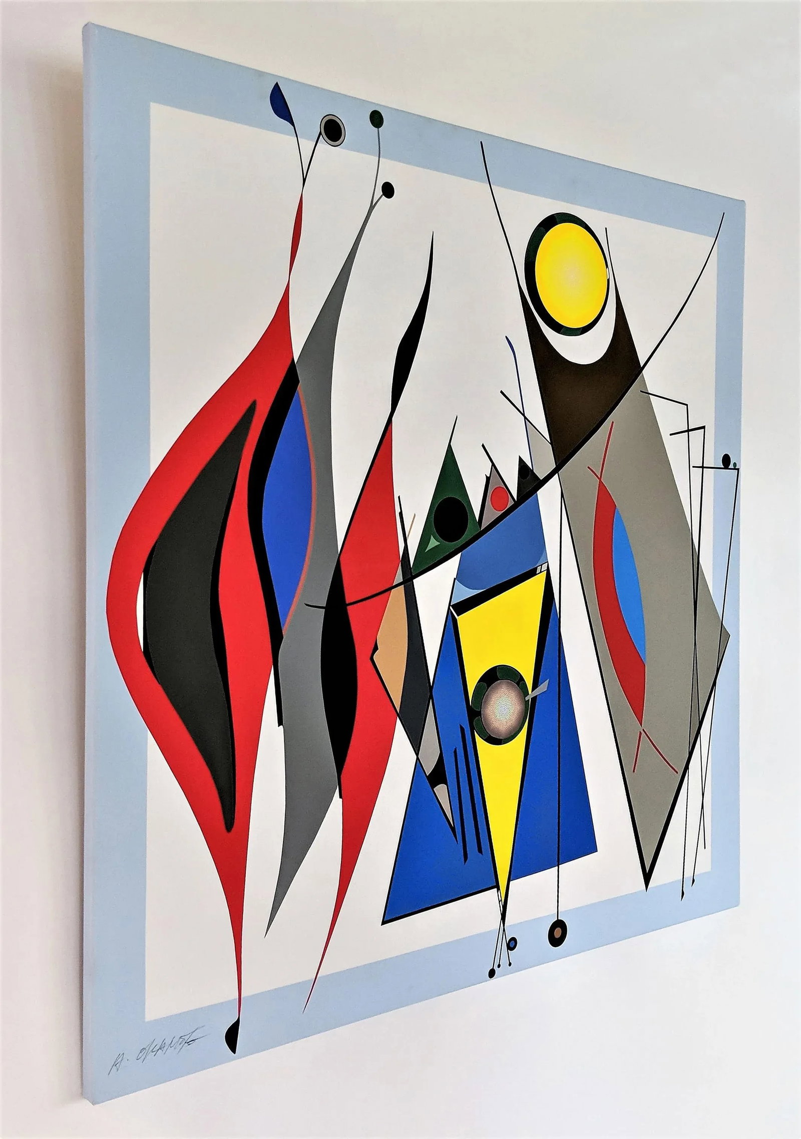 Atsuko Okamoto Abstract Serigraph A. P. "Harmony 2 " Signed on Canvas - 2