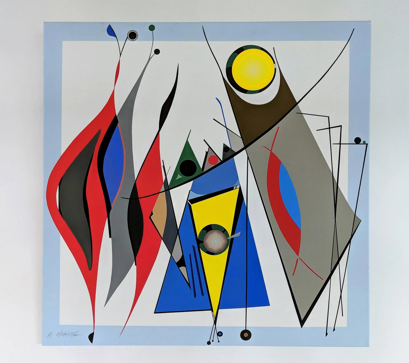 Atsuko Okamoto Abstract Serigraph A. P. "Harmony 2 " Signed on Canvas - 5