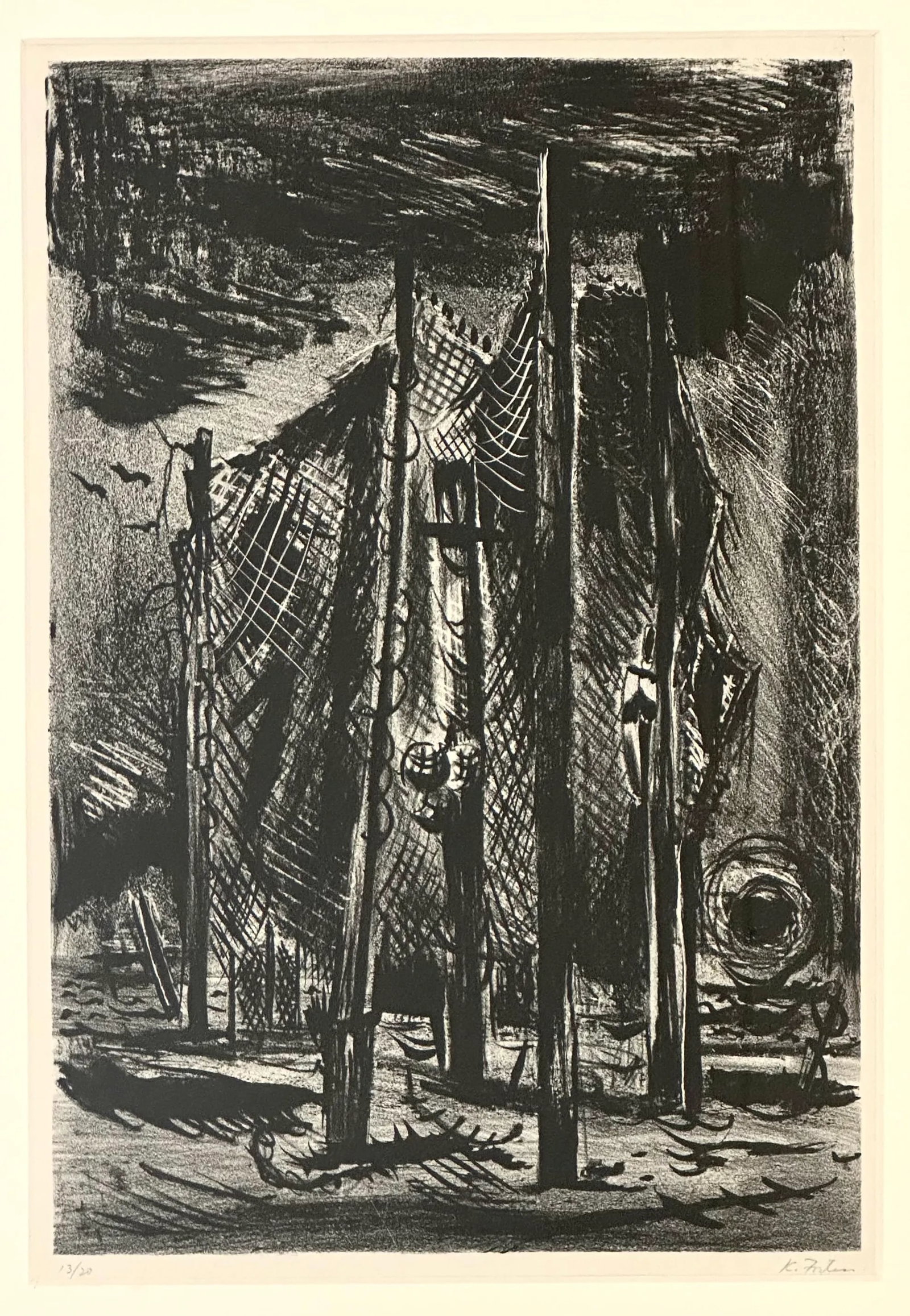 Karl Fortess 1909-1993 Original Lithograph Signed and Numbered, Framed - 5