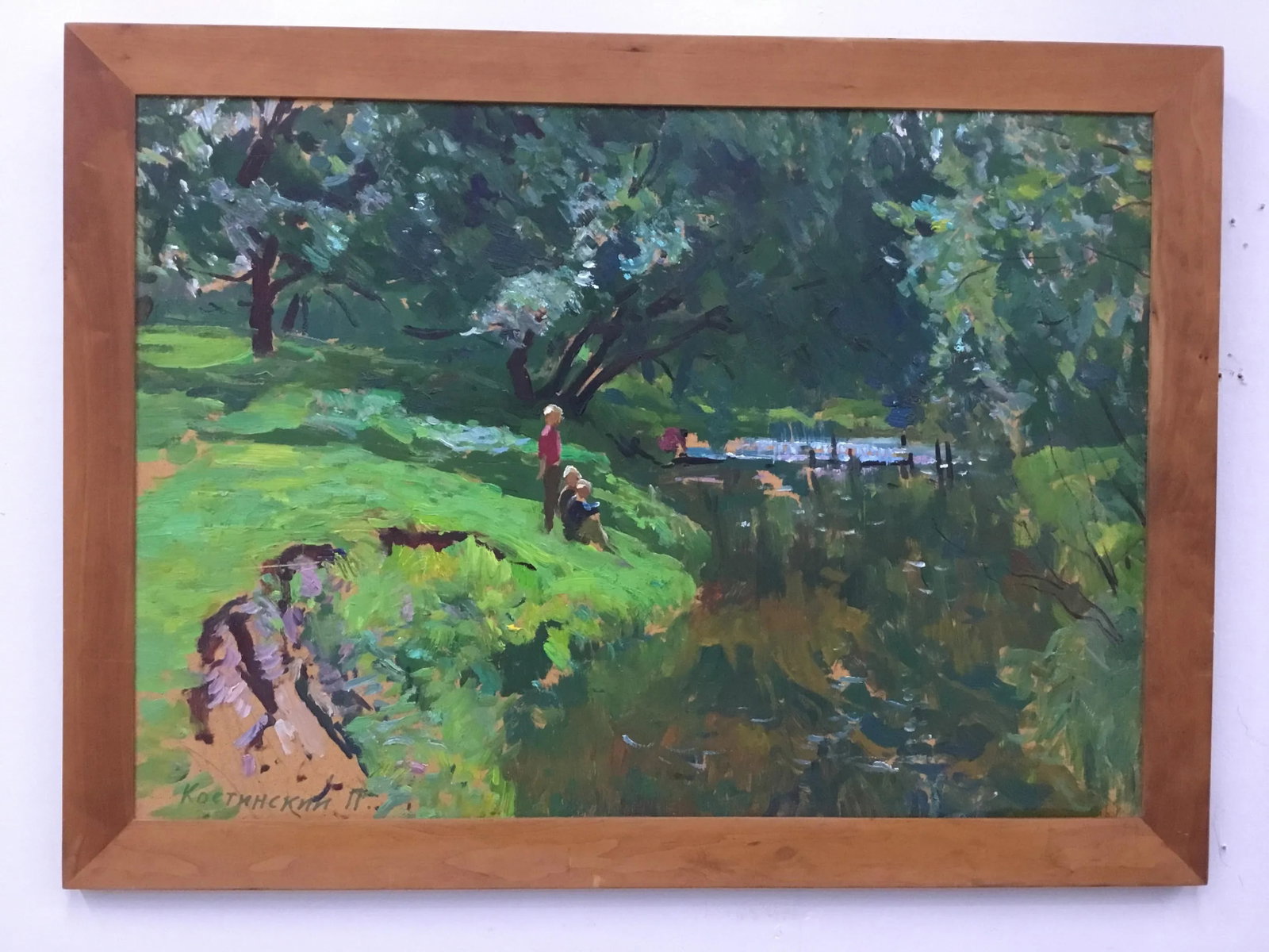 1990s Impressionist Oil Painting on Board by Piotr Ivanovich Kostinski - 11