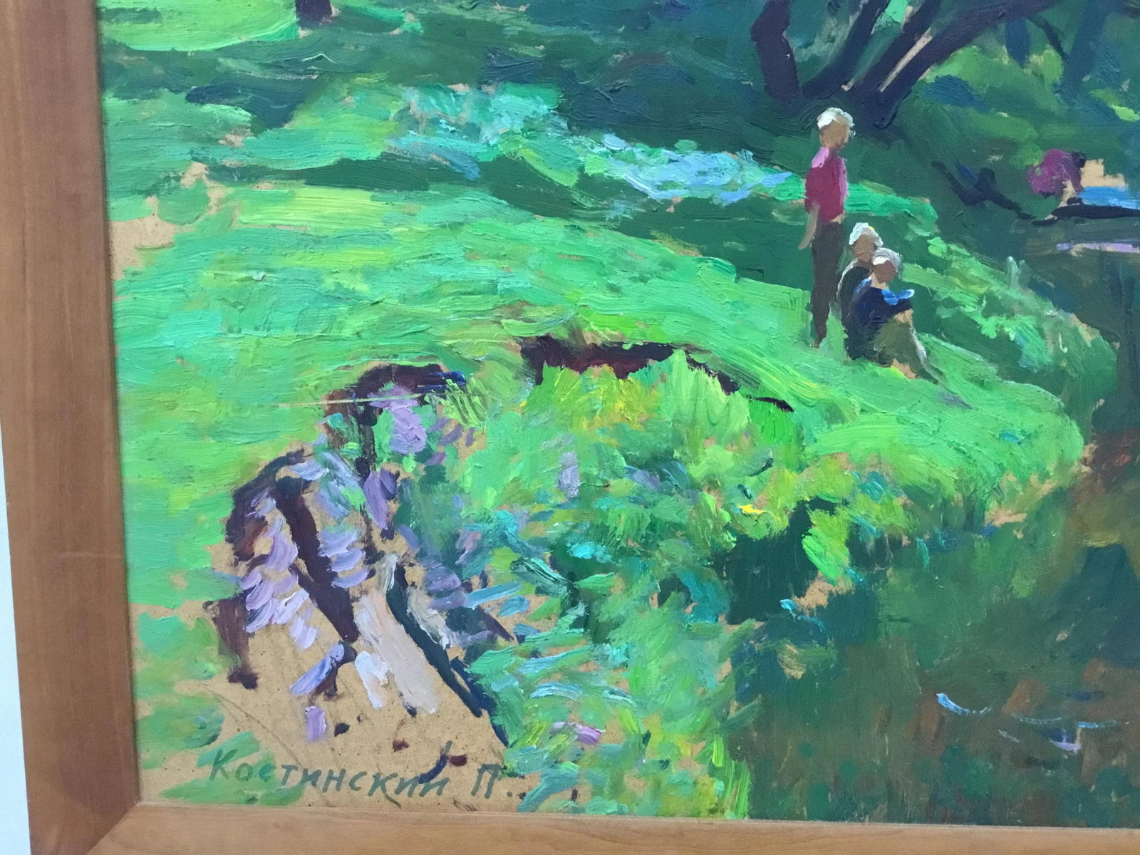 1990s Impressionist Oil Painting on Board by Piotr Ivanovich Kostinski - 3