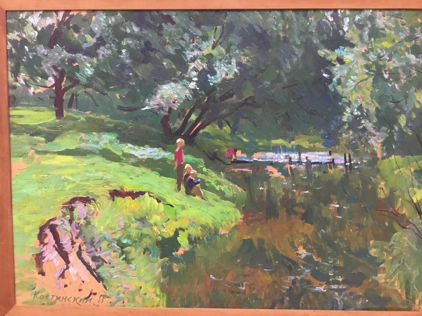 1990s Impressionist Oil Painting on Board by Piotr Ivanovich Kostinski - 6