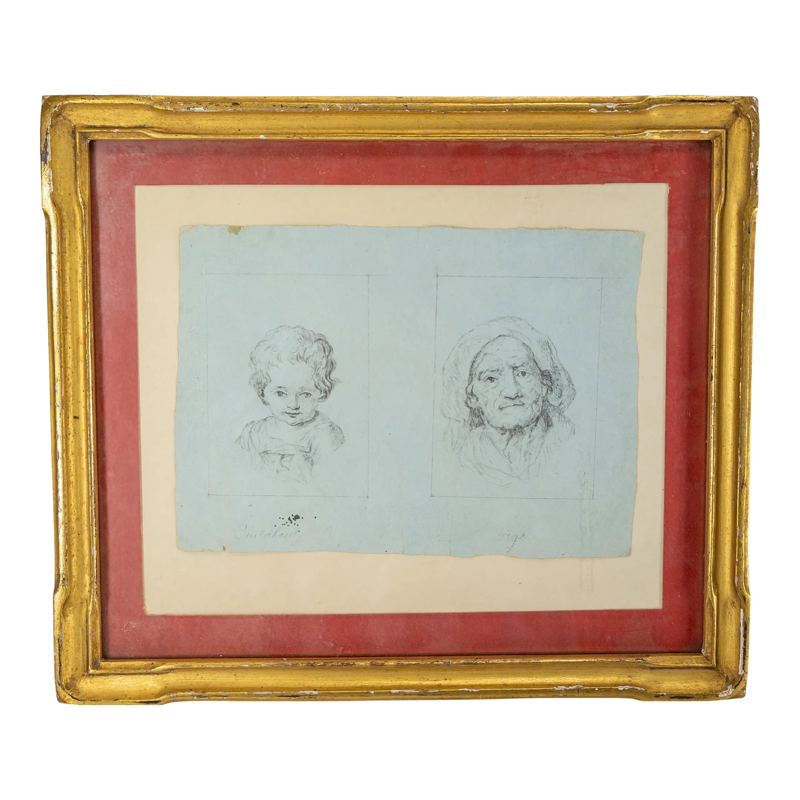 18th or 19th Century Pencil Drawing Study of Age With Childhood and Age (1 of 9)