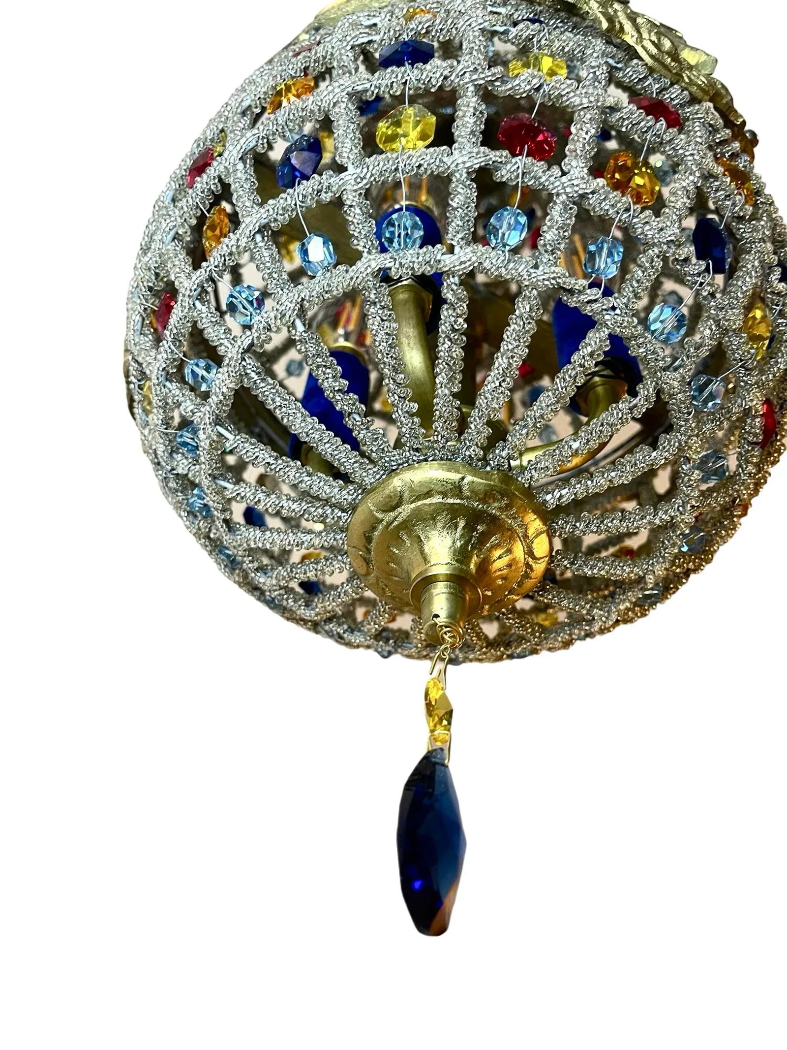 Early 20th Century Karen Curtis Louis XVI French Empire Style Strass Swarovski Crystal Beaded Basket - 12