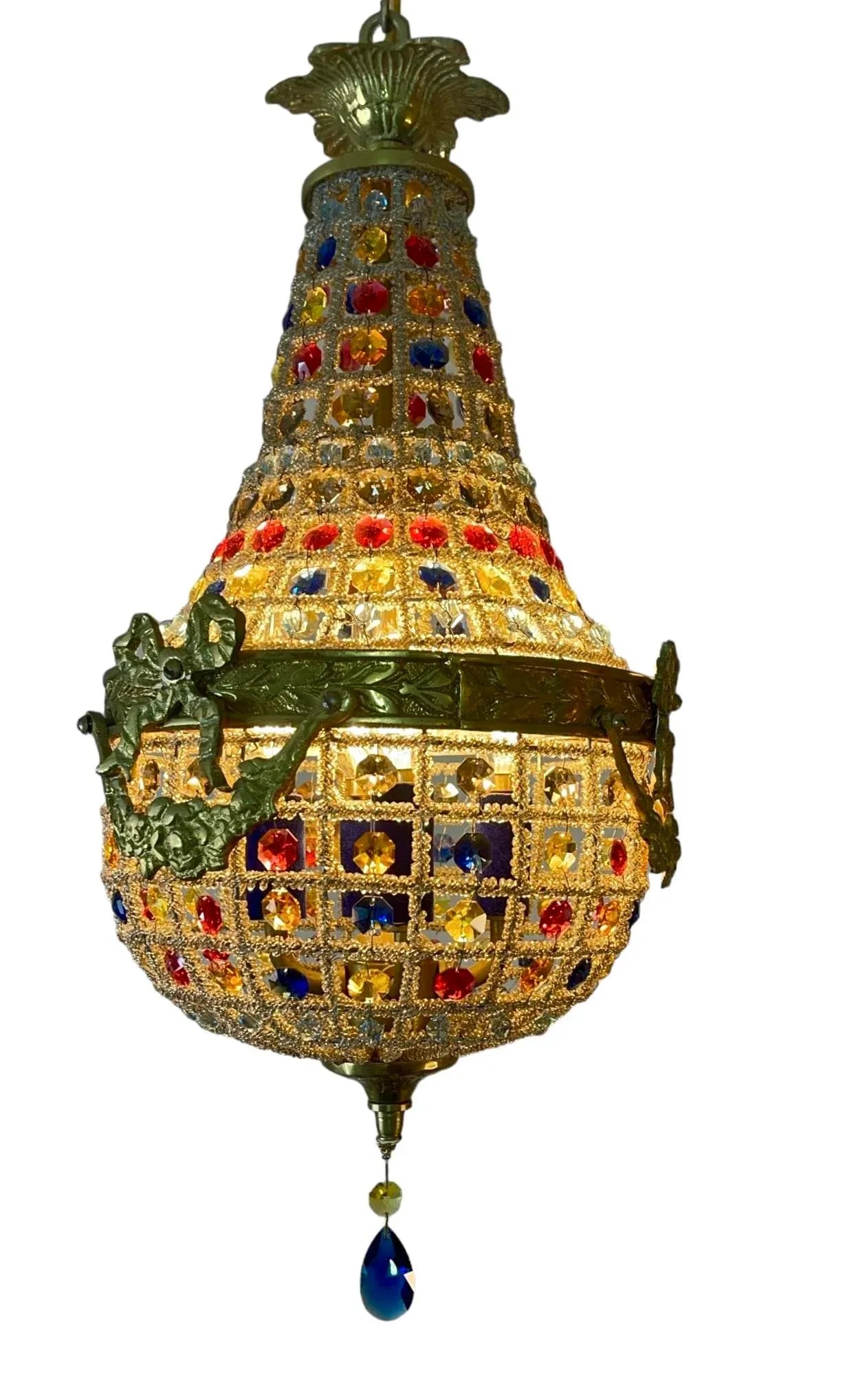 Early 20th Century Karen Curtis Louis XVI French Empire Style Strass Swarovski Crystal Beaded Basket - 3