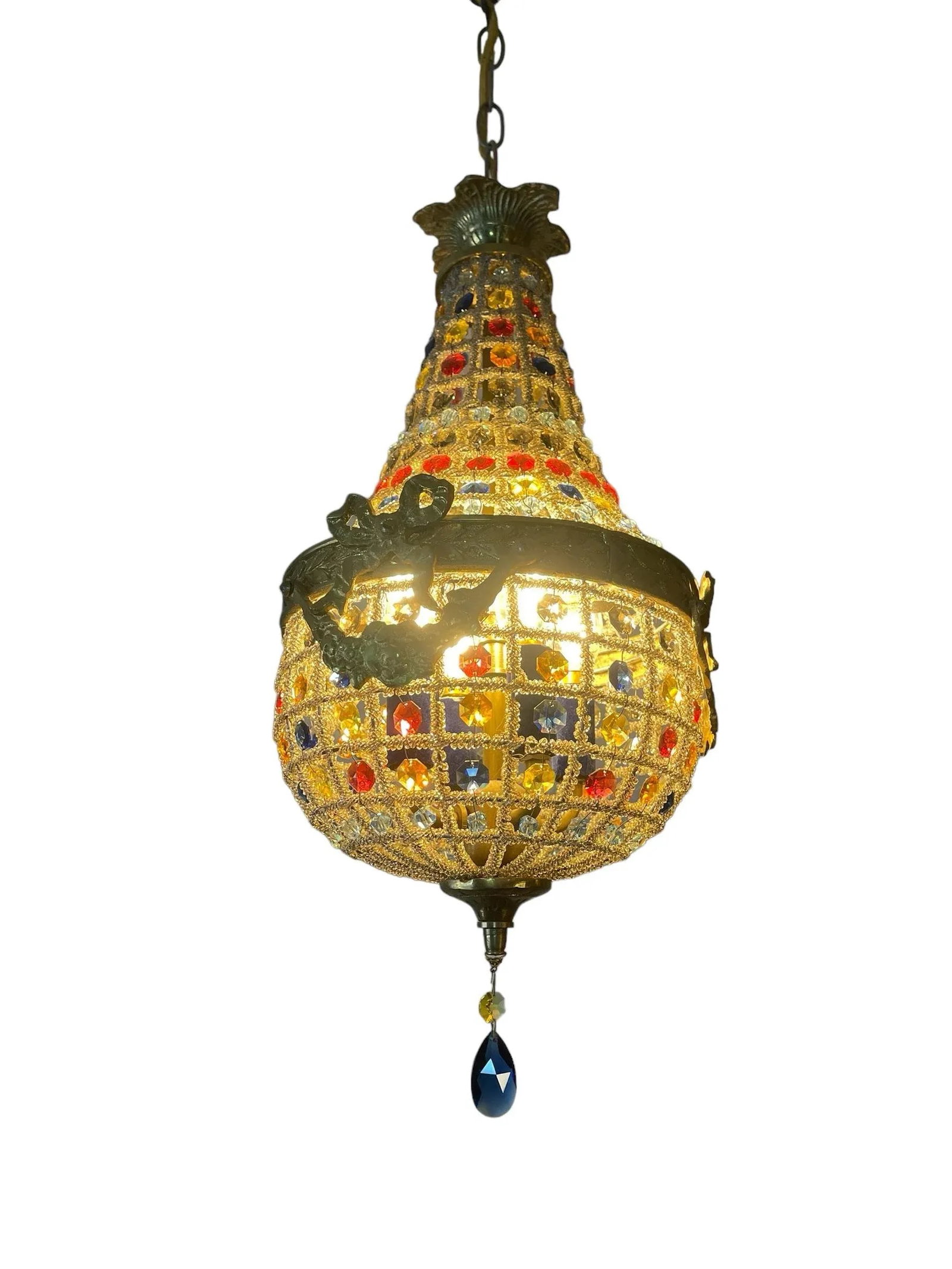 Early 20th Century Karen Curtis Louis XVI French Empire Style Strass Swarovski Crystal Beaded Basket - 7