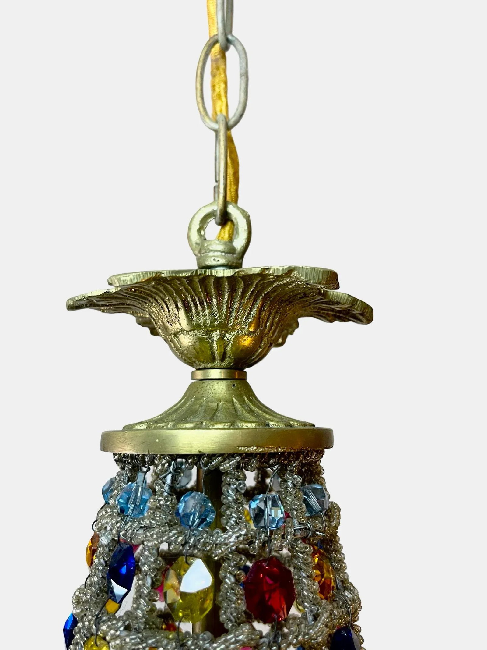 Early 20th Century Karen Curtis Louis XVI French Empire Style Strass Swarovski Crystal Beaded Basket - 9