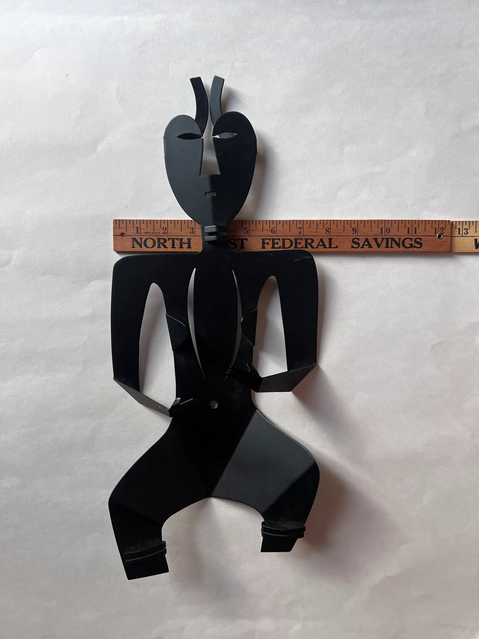 Mid Century Black Metal Figural Sculpture After Philippe Hiquily - 10