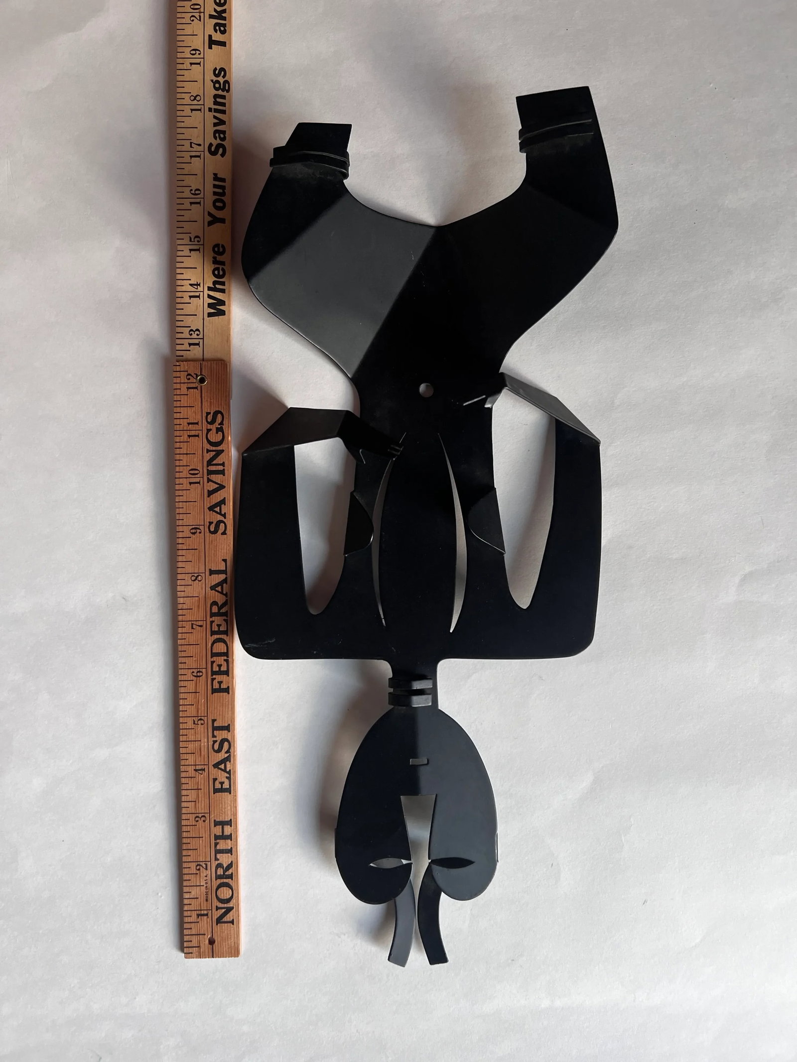 Mid Century Black Metal Figural Sculpture After Philippe Hiquily - 12