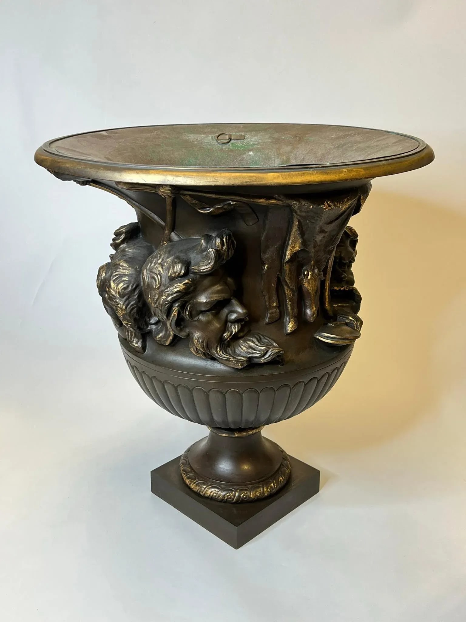 Large 19th Century French Bronze Borghese Vase Cast by Barbedienne - 8
