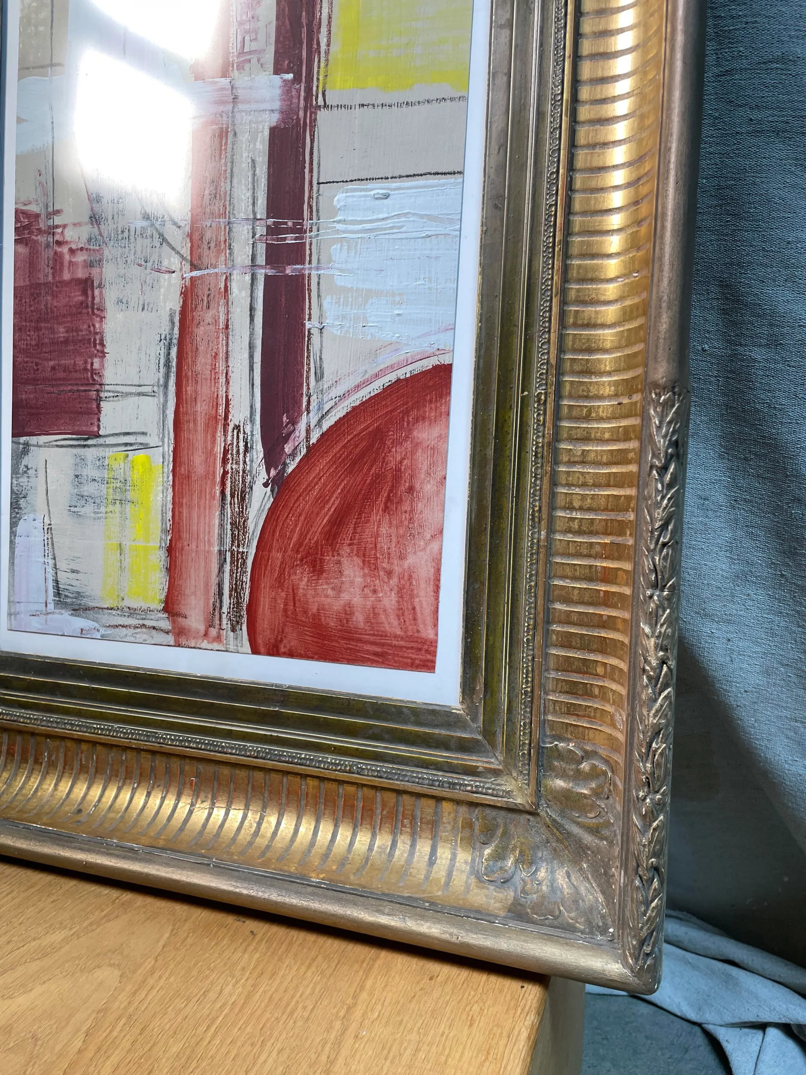18th Century French Frame With Modern Contemporary Art - 2