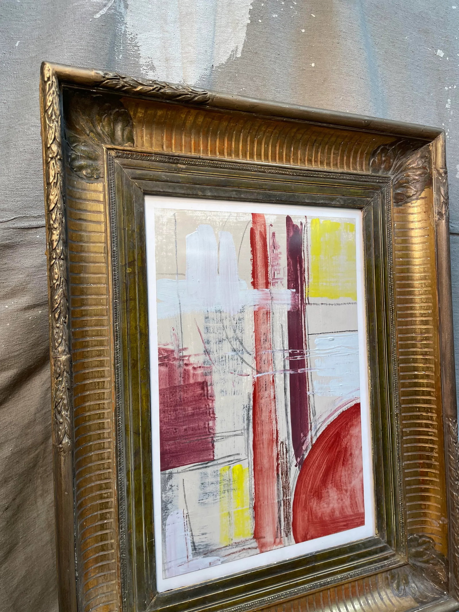 18th Century French Frame With Modern Contemporary Art - 3