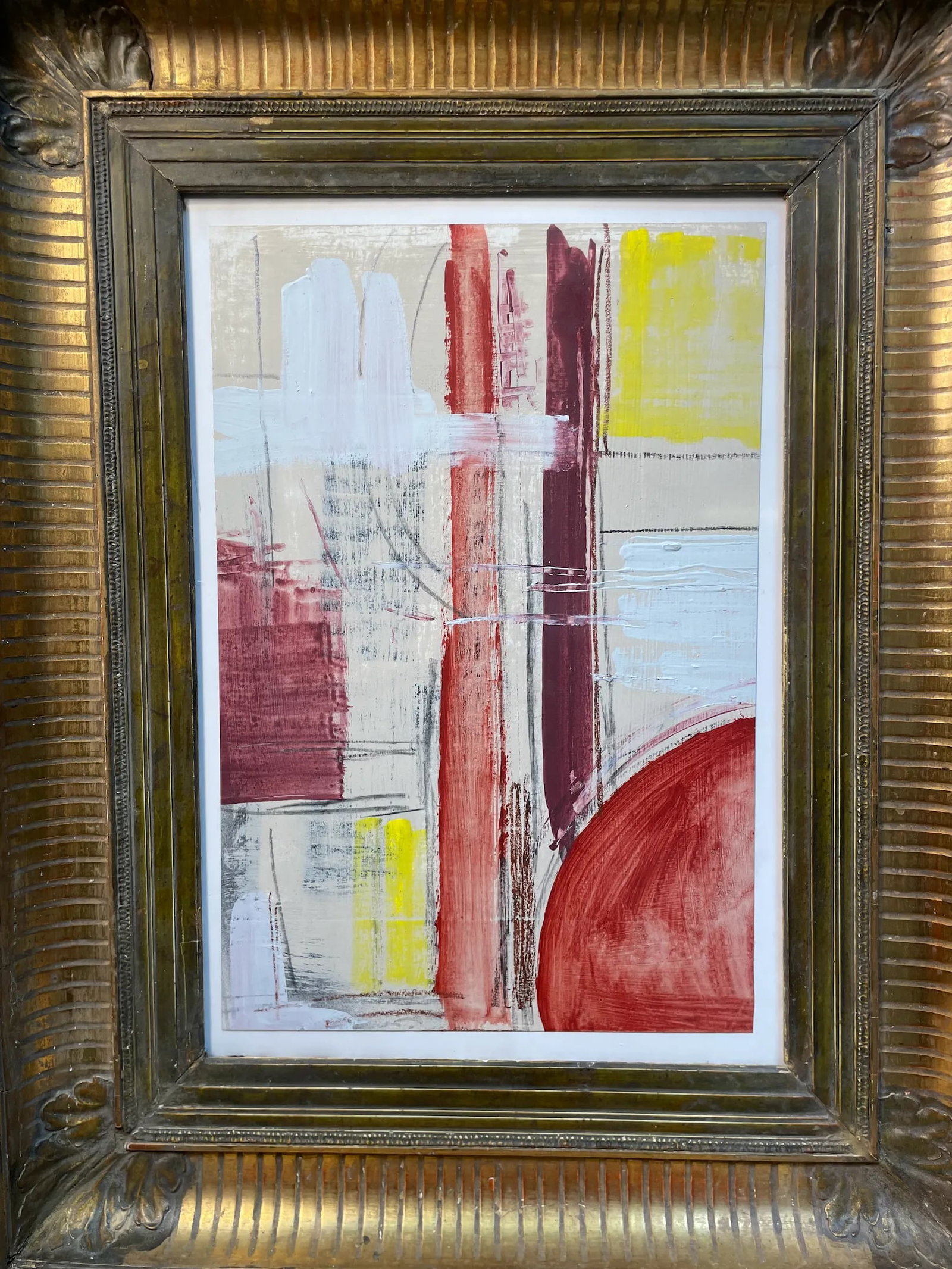 18th Century French Frame With Modern Contemporary Art - 4