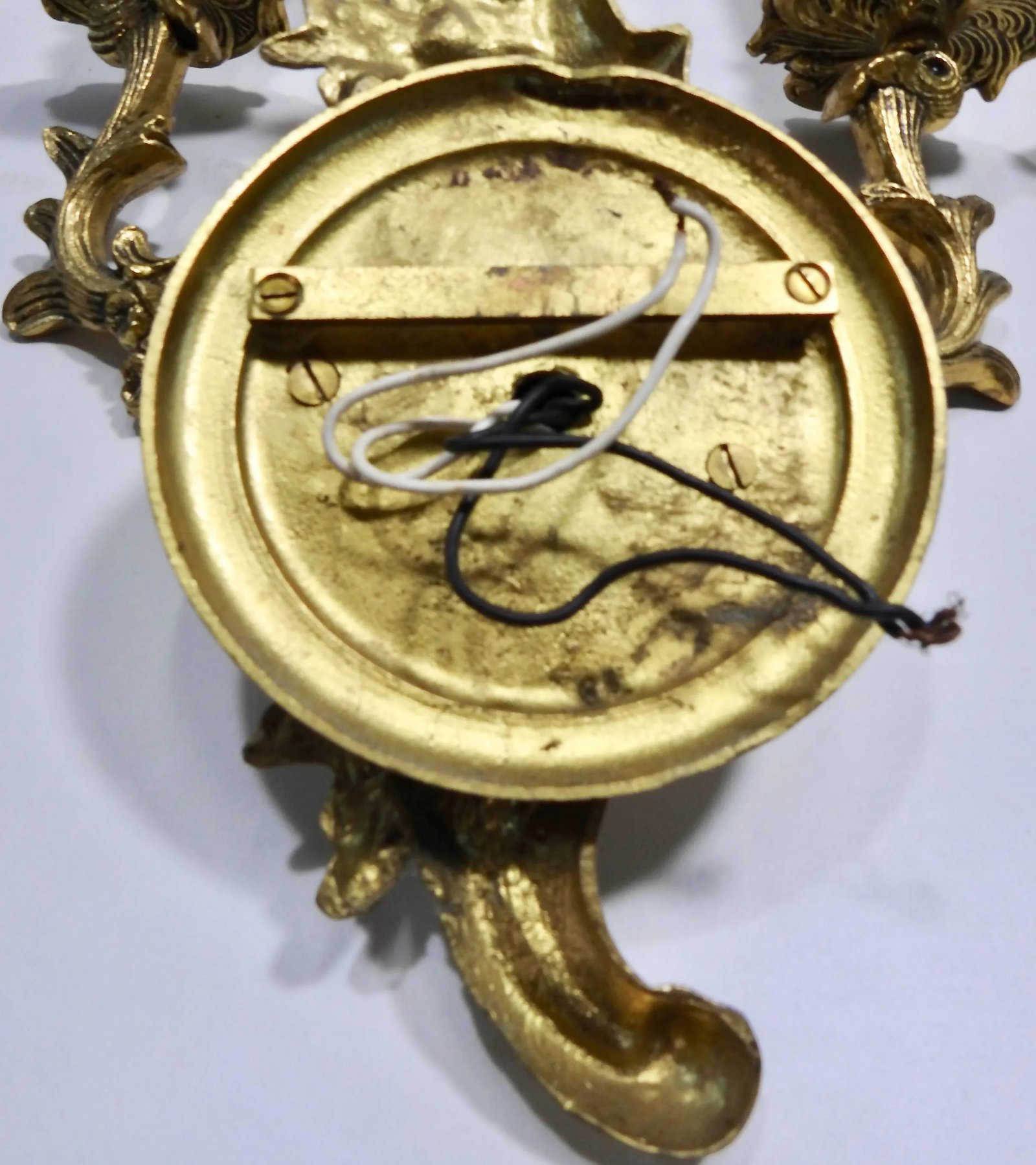 Art Deco French Bronze Wall Sconces With Electrified Candelabra - a Pair - 8