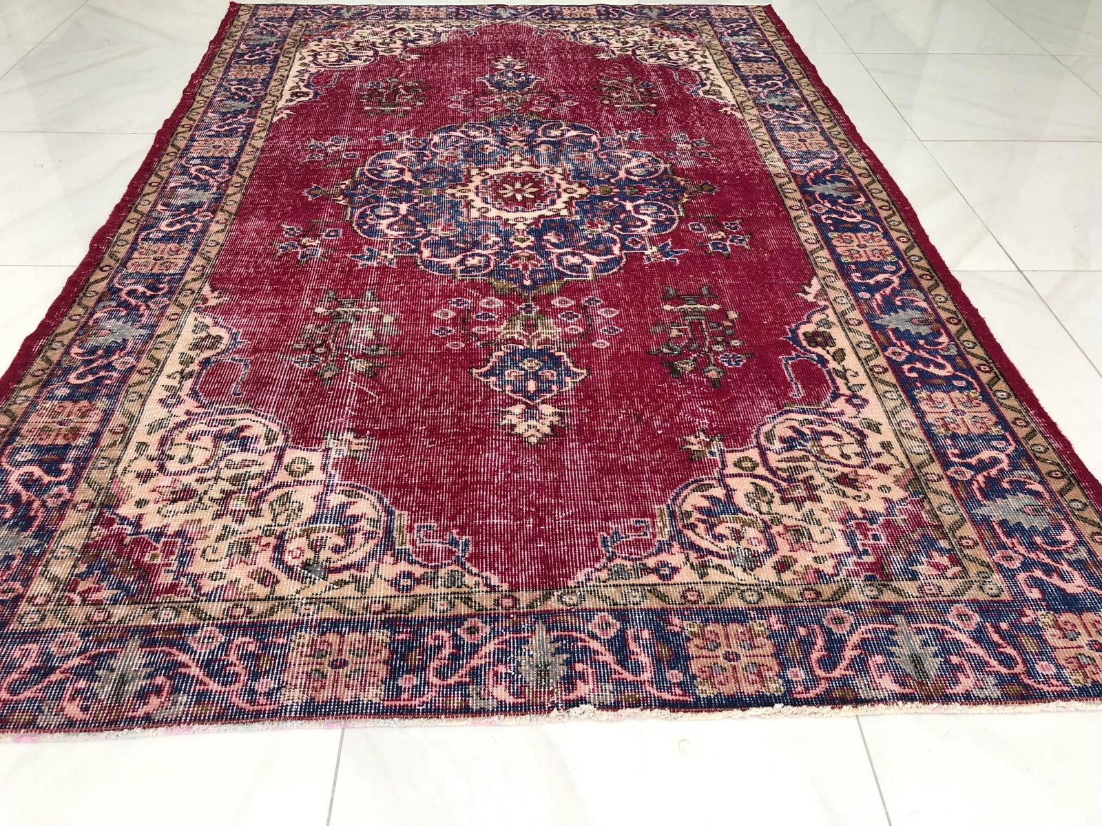 1970s Vintage Turkish Handwoven Rug - 5'6'' * 8'5'' - 6