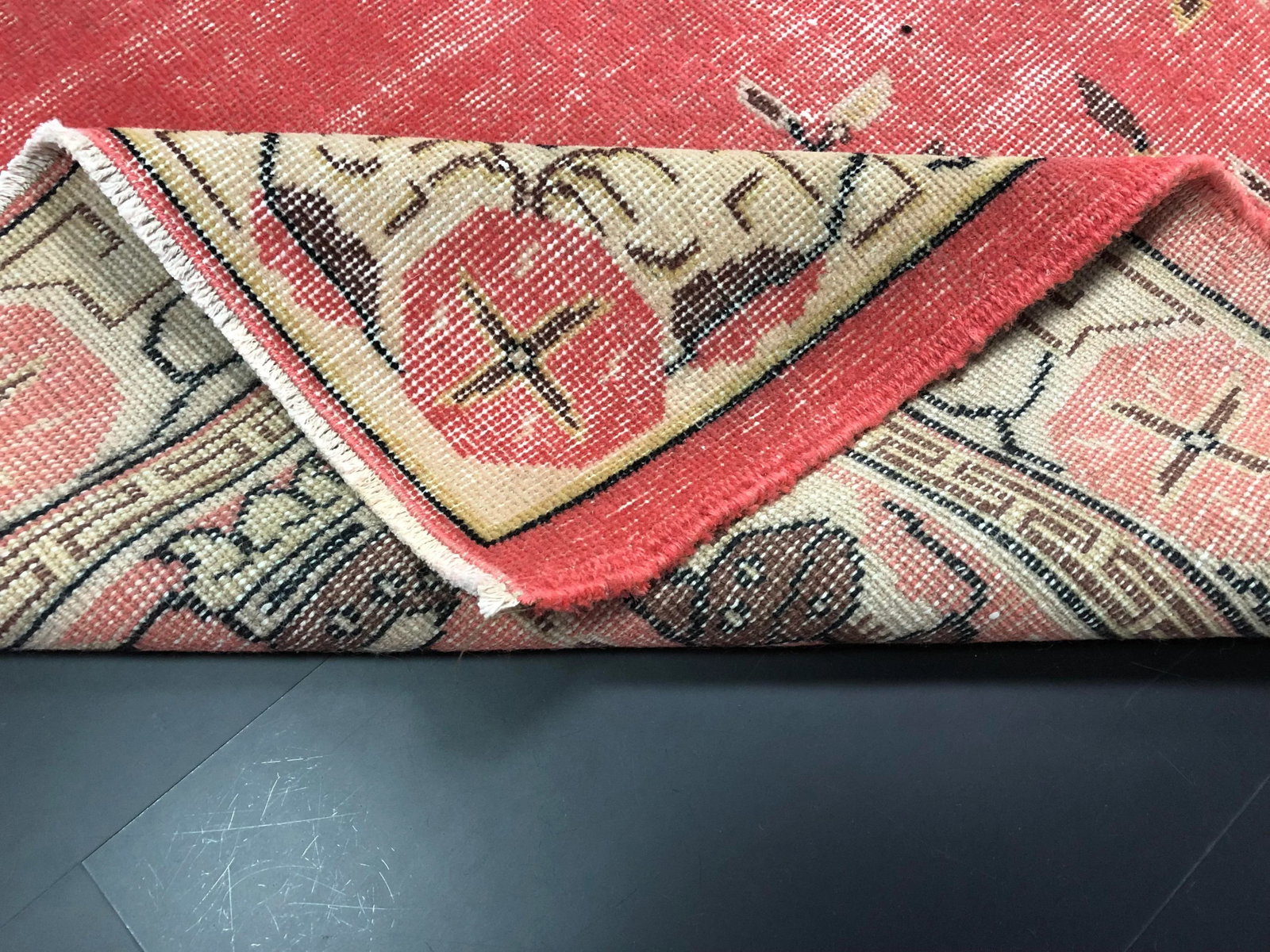 1970s Vintage Turkish Anatolian Hand-Knotted Area Rug - 5'10'' * 9'3'' - 4