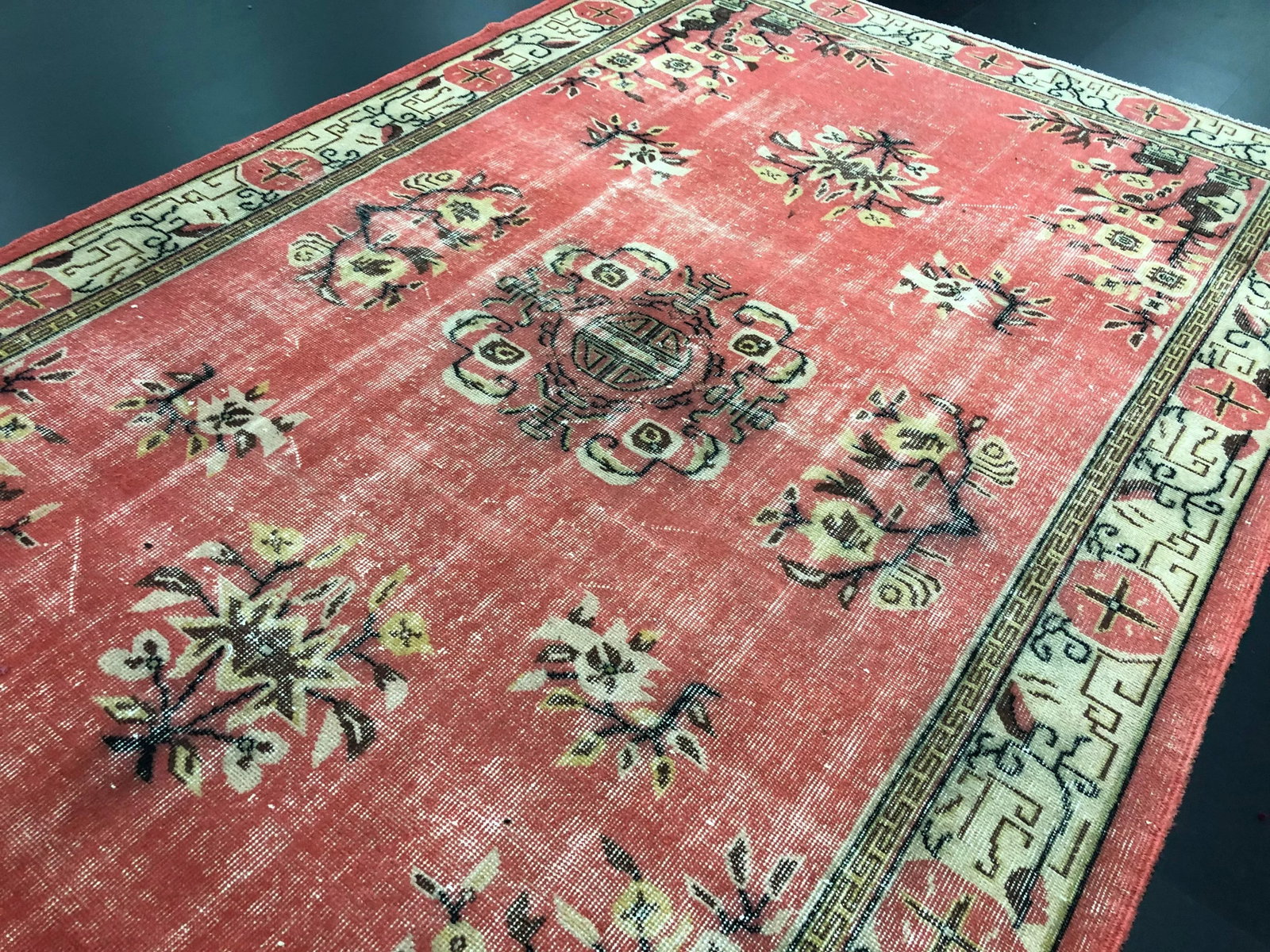 1970s Vintage Turkish Anatolian Hand-Knotted Area Rug - 5'10'' * 9'3'' - 8