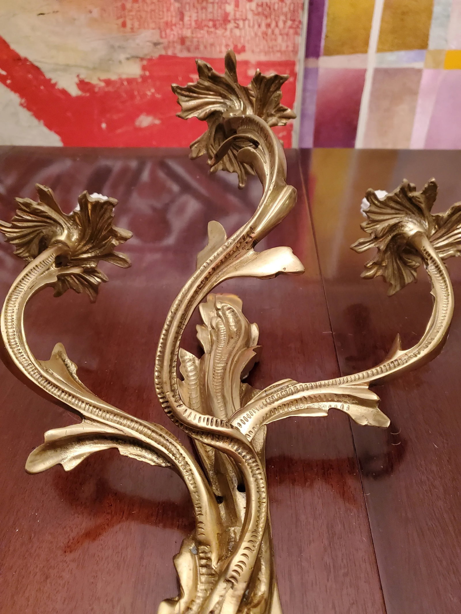 Vintage Hollywood Regency Mid-Century Louis XV Style Sconces - a Pair - 4