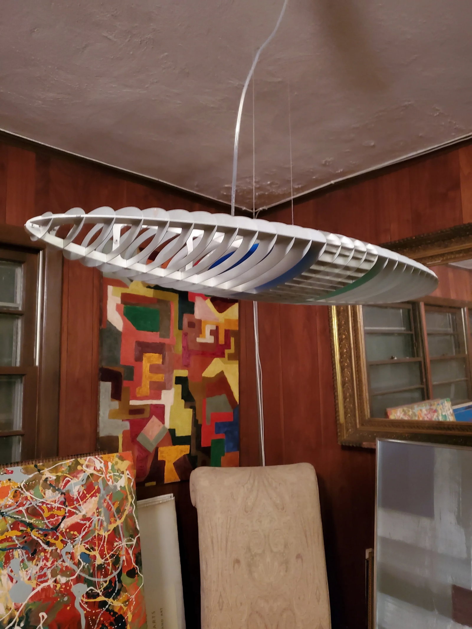Vintage Space Age 80's Designer Ufo Shape Chandelier - 2